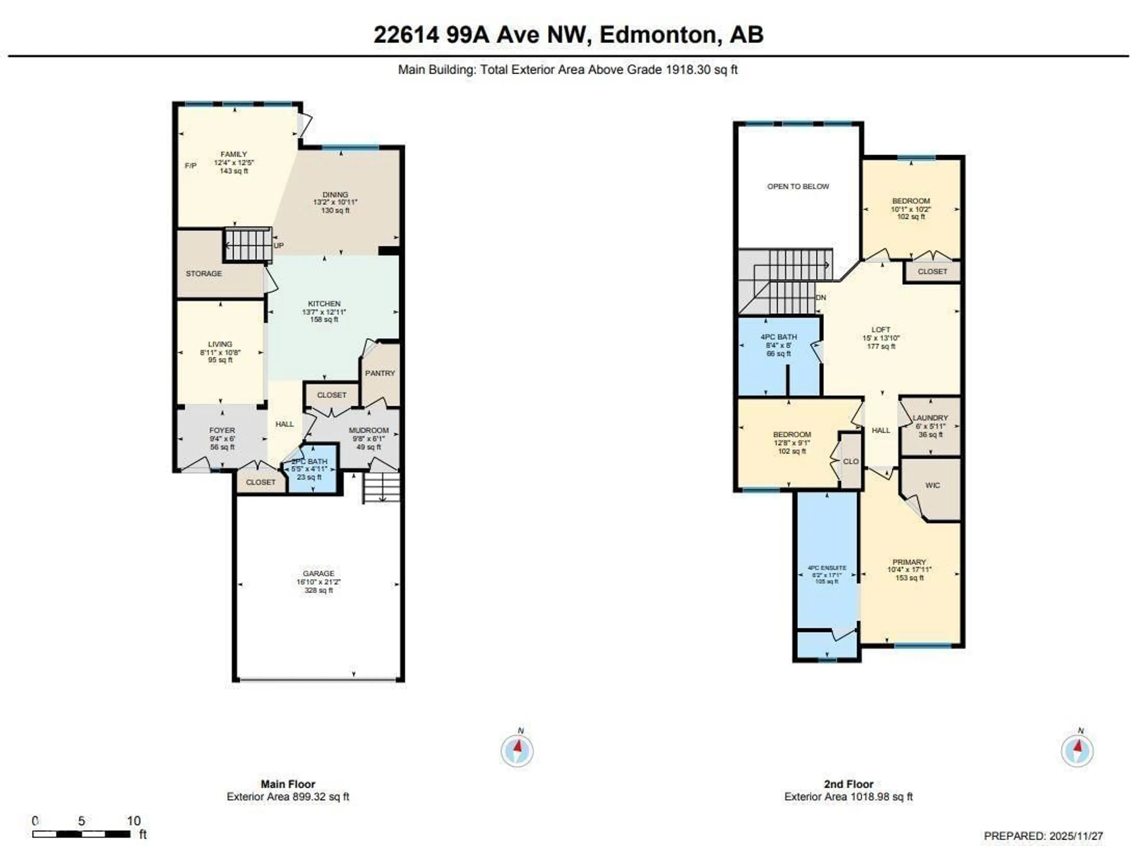 Floor plan for 22614 99A AV, Edmonton Alberta T5T7V1