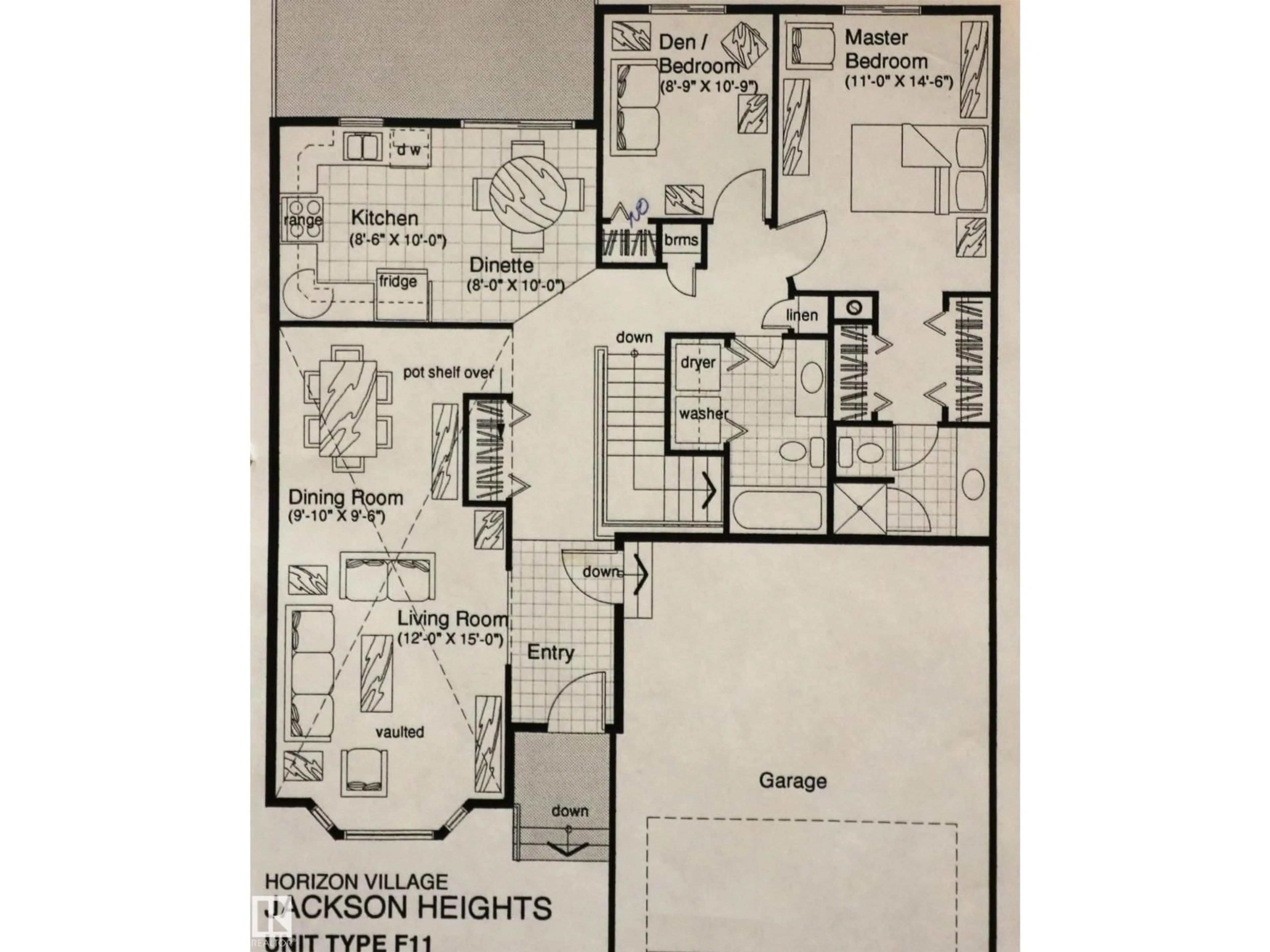 Floor plan for #13 - 308 JACKSON RD, Edmonton Alberta T6L6W1