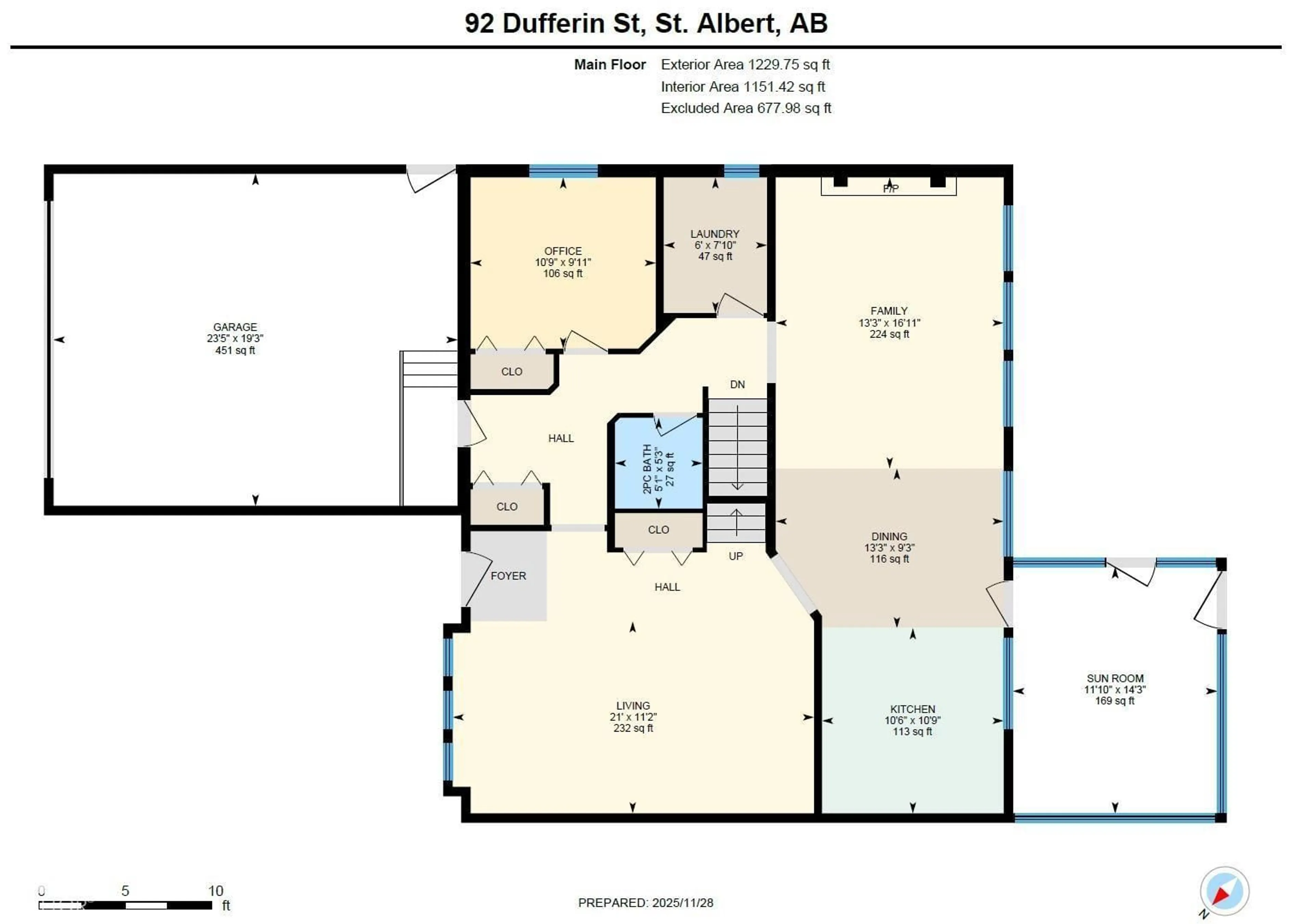 Floor plan for 92 DUFFERIN ST, St. Albert Alberta T8N5R7