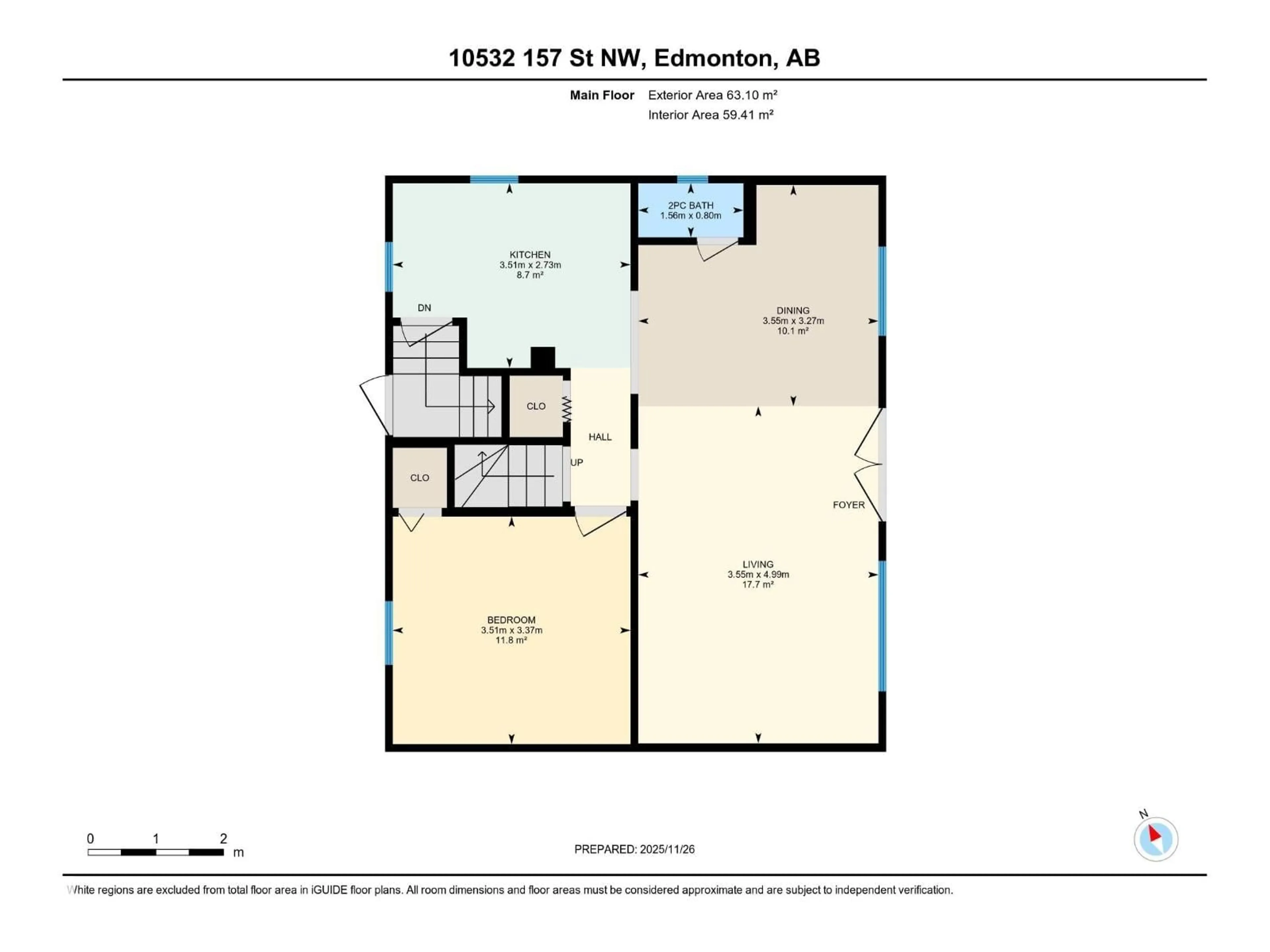 Floor plan for NW - 10532 157 ST, Edmonton Alberta T5P2V8
