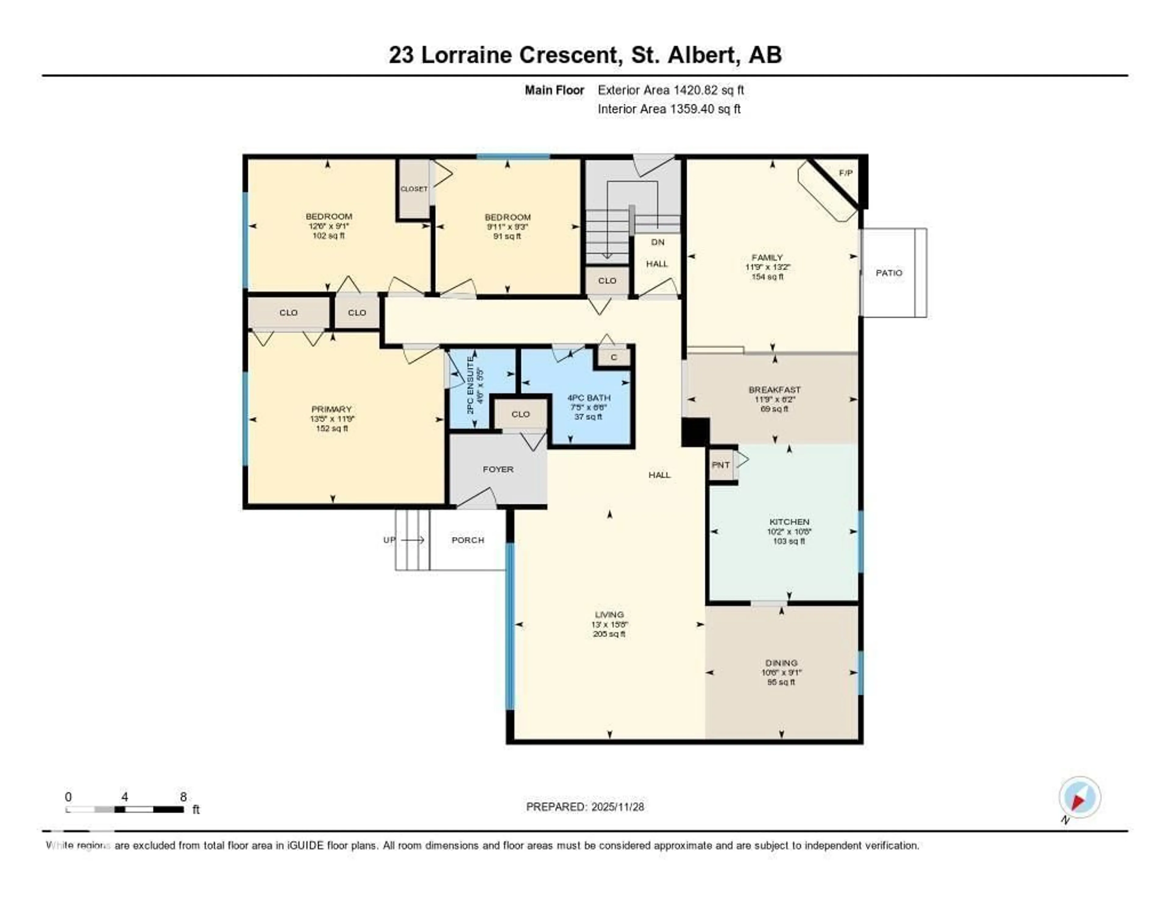 Floor plan for 23 LORRAINE CR, St. Albert Alberta T8N2R4