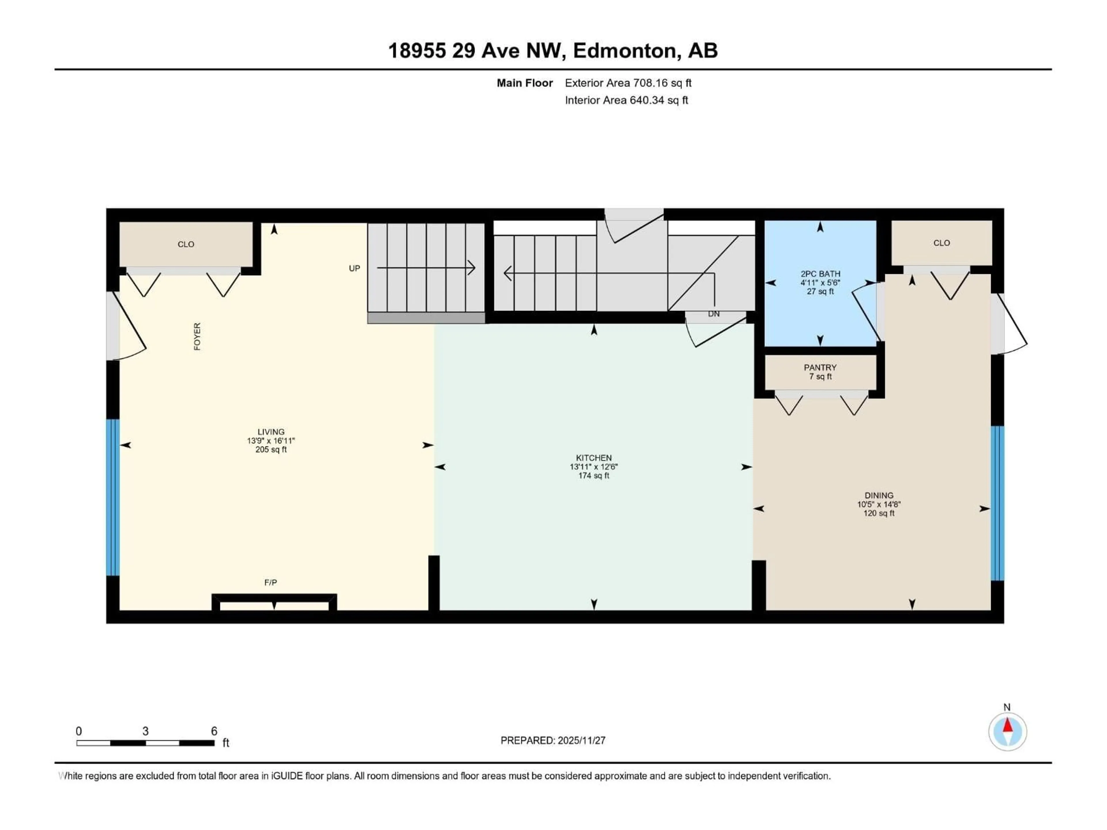 Floor plan for 18955 29 AV, Edmonton Alberta T6M3C4