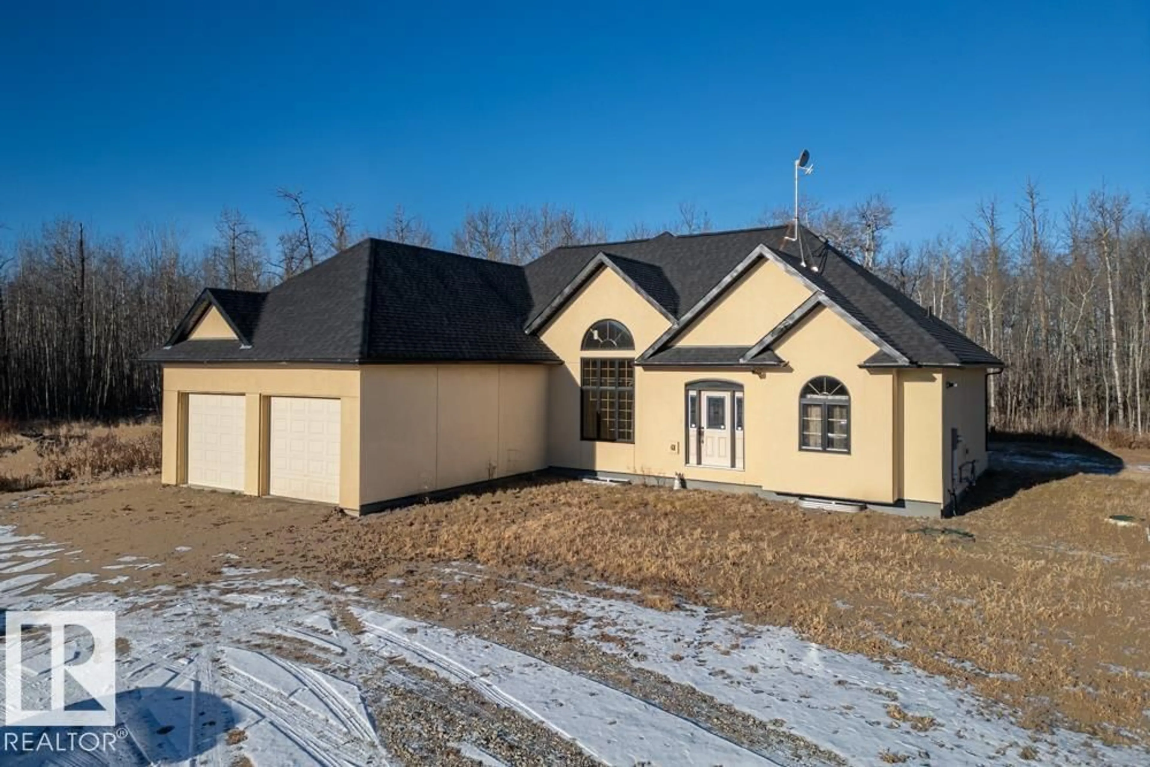 A pic from outside/outdoor area/front of a property/back of a property/a pic from drone, unknown for 20322 TWP ROAD 515, Rural Strathcona County Alberta T8G1G2