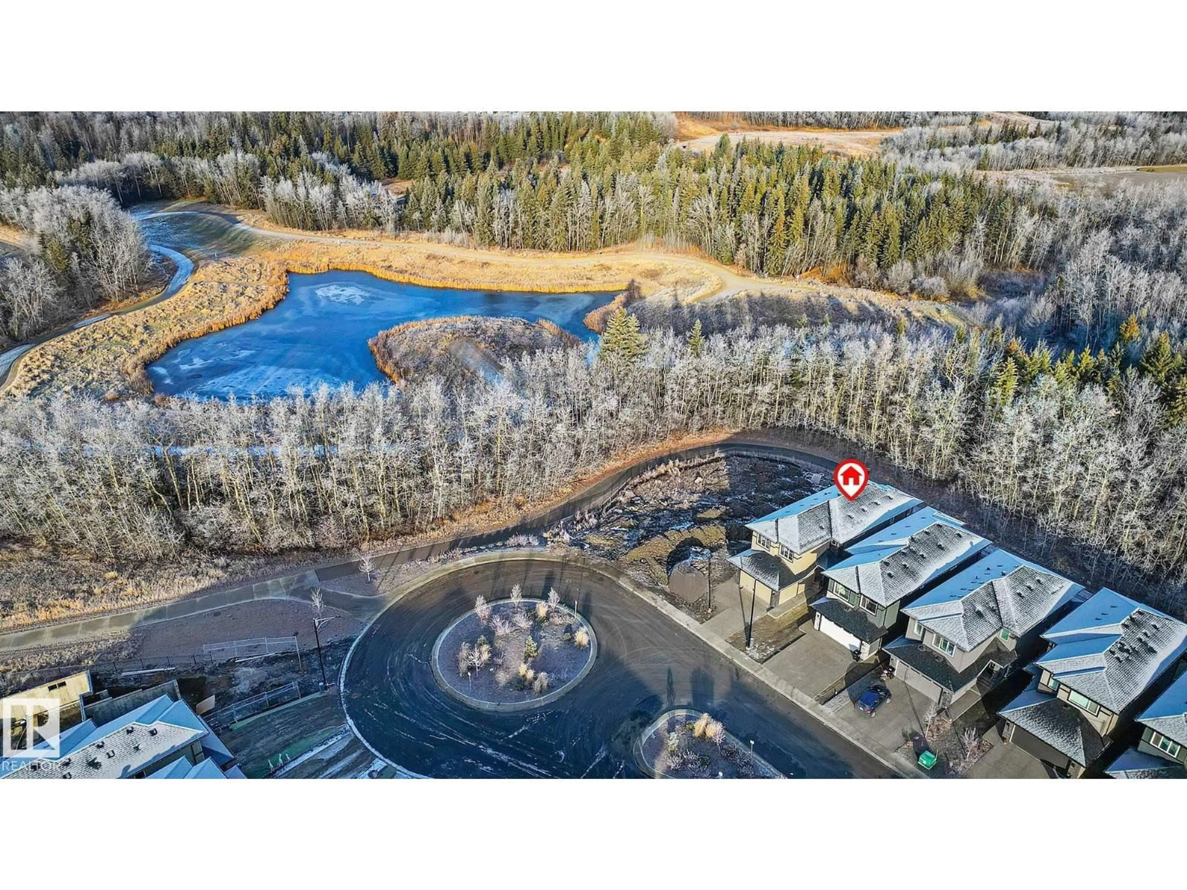 A pic from outside/outdoor area/front of a property/back of a property/a pic from drone, water/lake/river/ocean view for 6636 CRAWFORD LANDING LD, Edmonton Alberta T6W4L5
