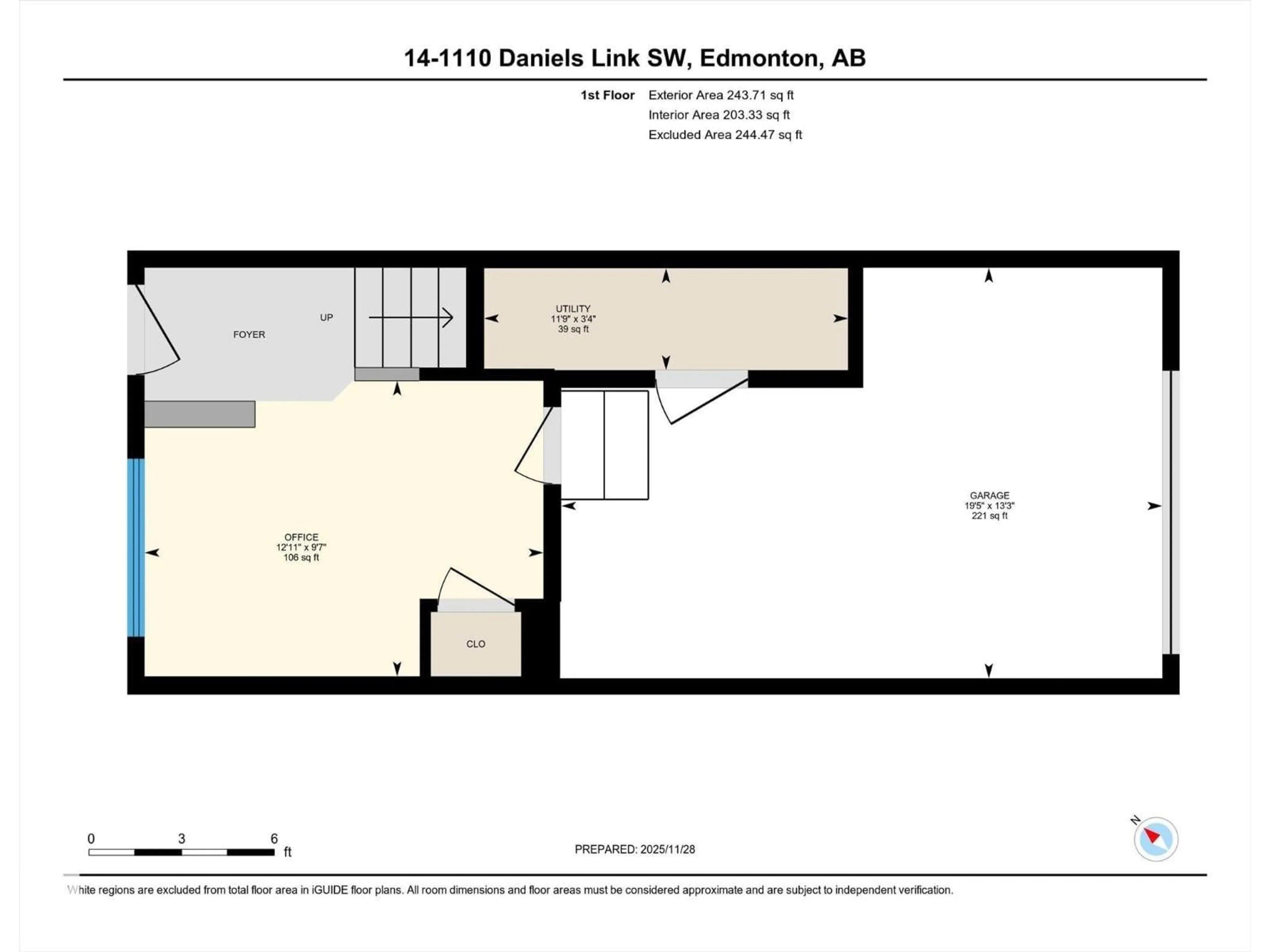 Floor plan for #14 - 1110 DANIELS LINK LI, Edmonton Alberta T6W4N6