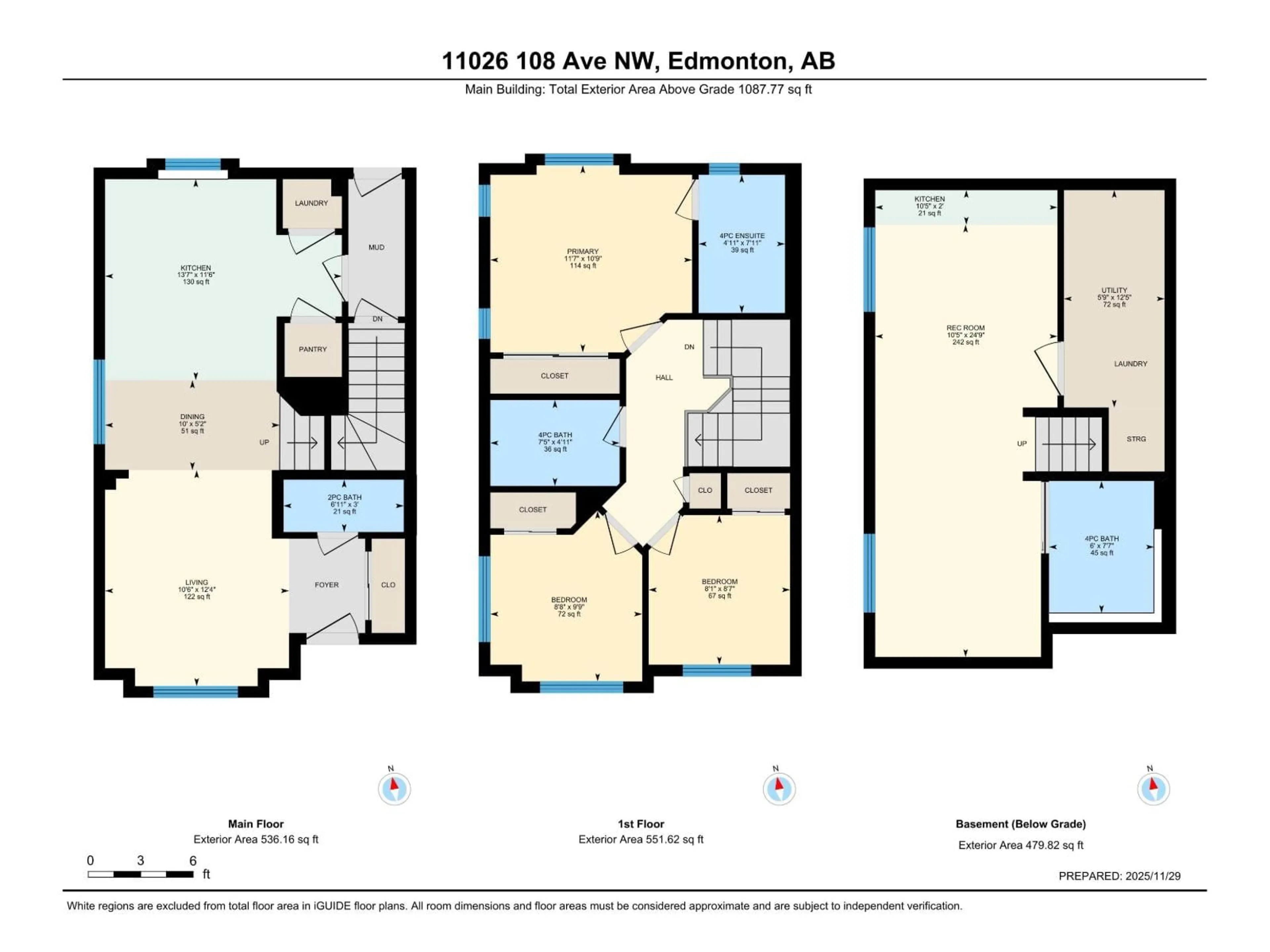 Floor plan for 11026 108 AV, Edmonton Alberta T5H3G4