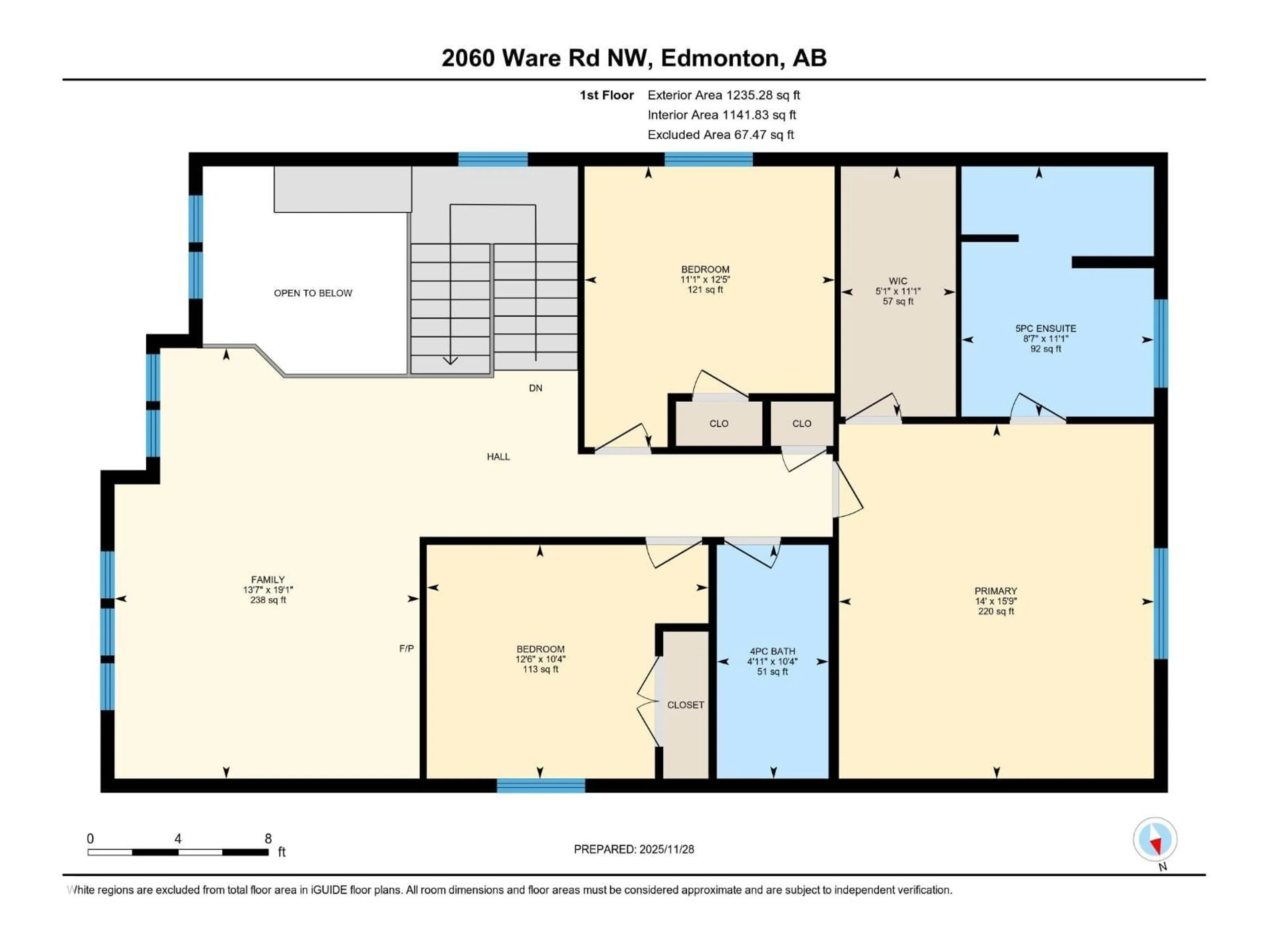 Floor plan for 2060 WARE RD, Edmonton Alberta T6W2W3