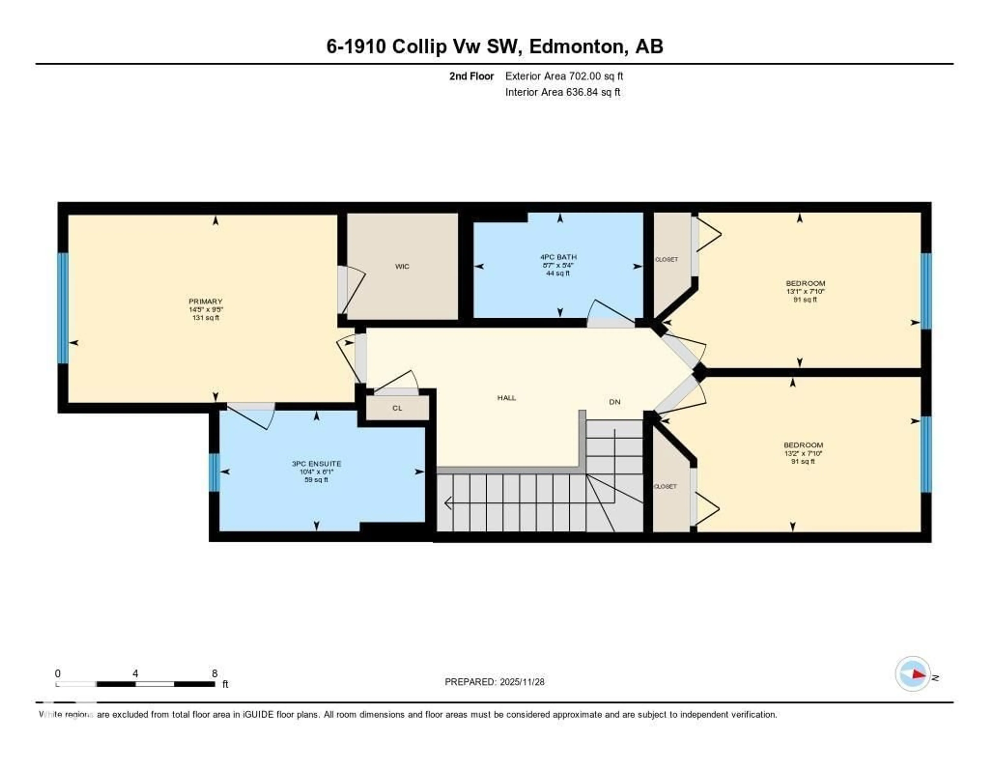 Floor plan for #6 - 1910 COLLIP VIEW SW, Edmonton Alberta T6W5H4