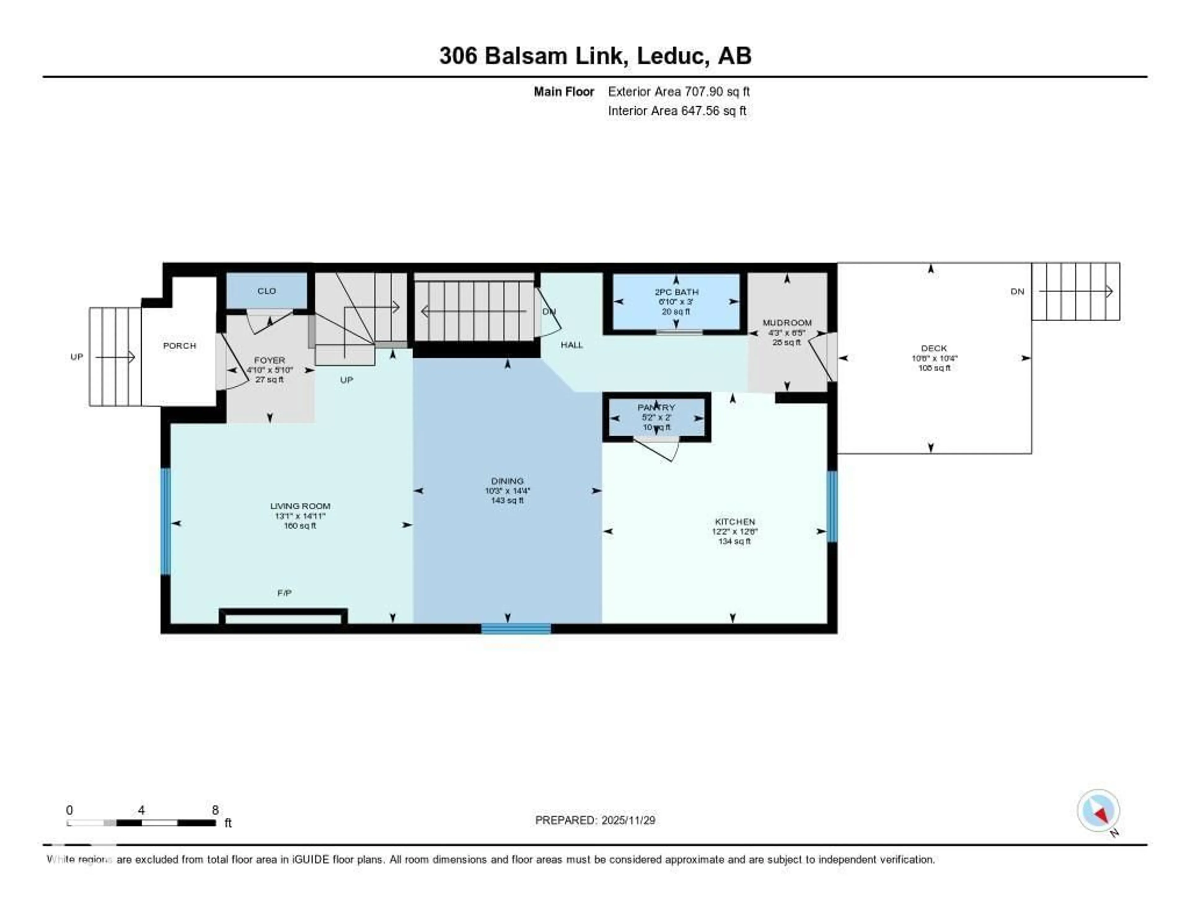 Floor plan for 306 BALSAM LI, Leduc Alberta T9E1L2