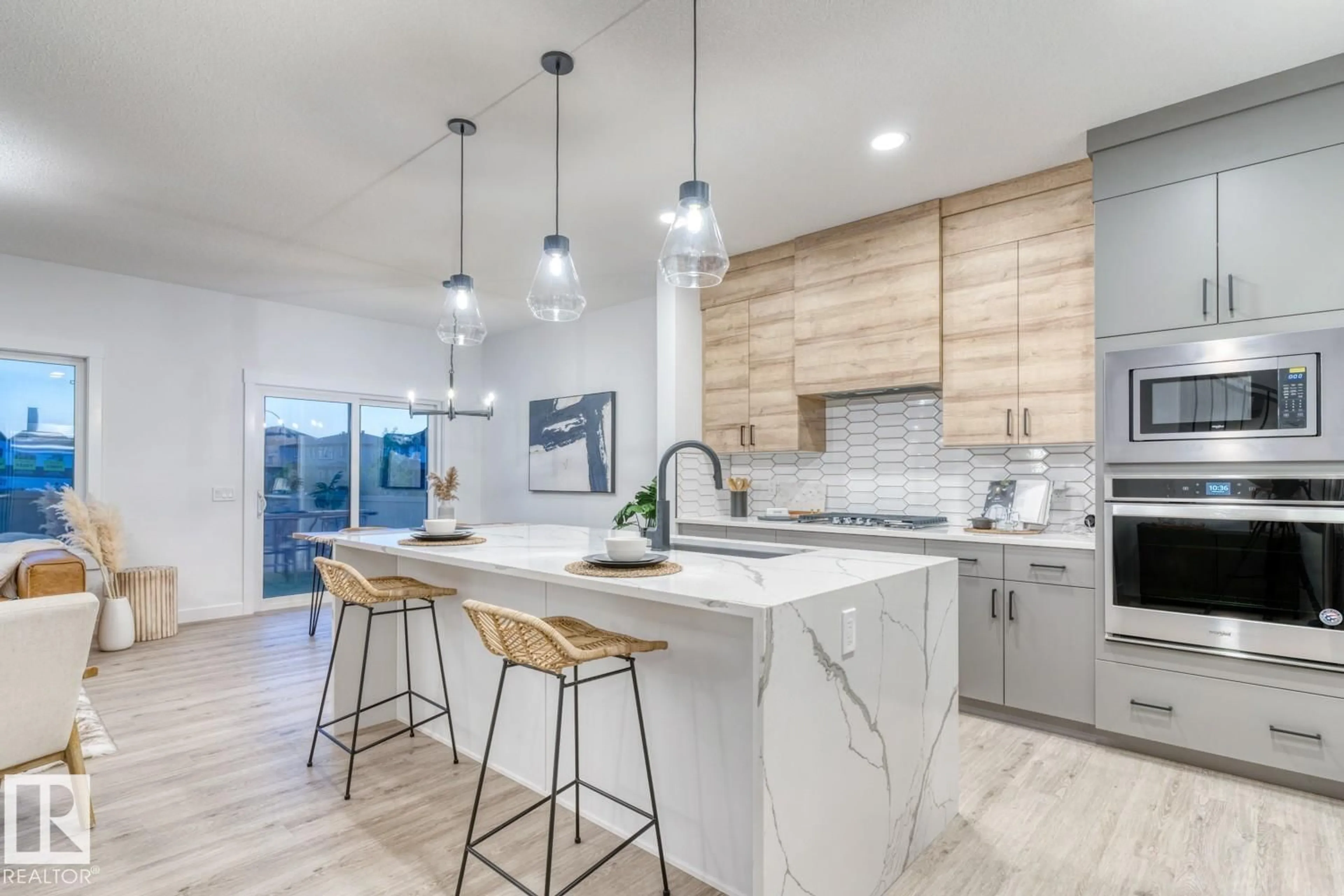 Open concept kitchen, ceramic/tile floor for SW - 2331 159 ST, Edmonton Alberta T6W5K5