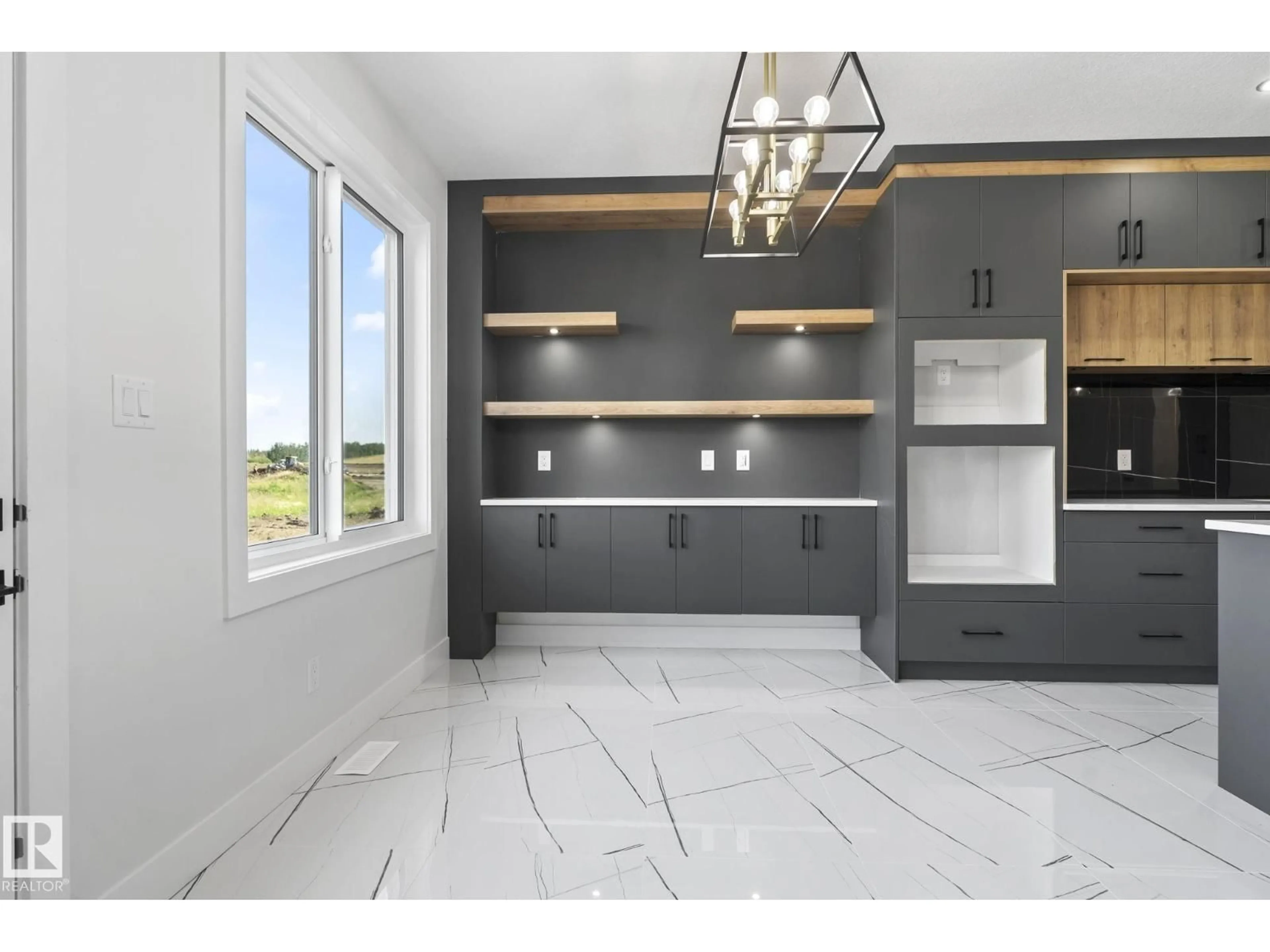 Open concept kitchen, ceramic/tile floor for 2720 63 AV, Rural Leduc County Alberta T4X3A6