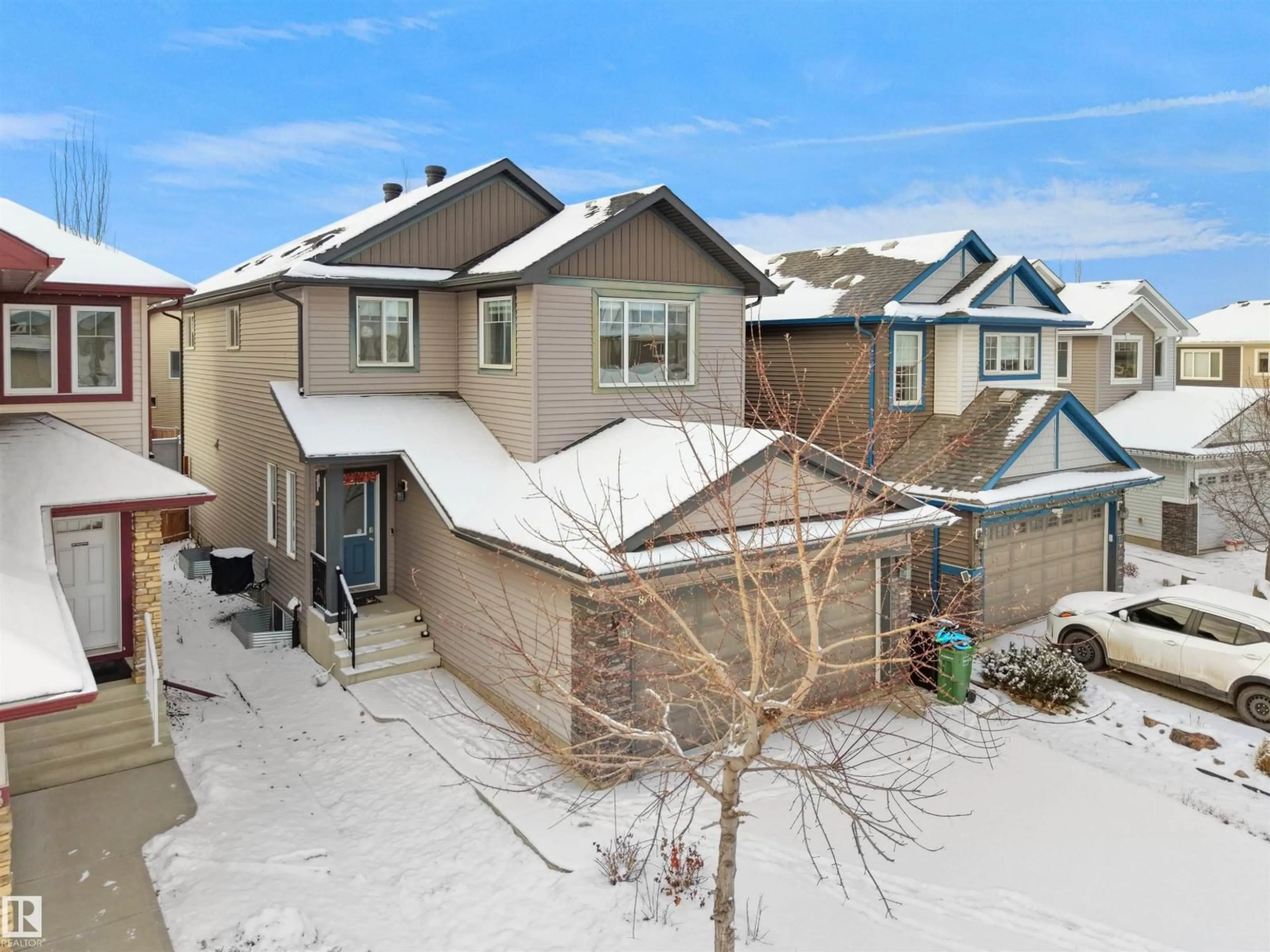 A pic from outside/outdoor area/front of a property/back of a property/a pic from drone, street for SW - 8716 CARSON WY, Edmonton Alberta T6W3K8
