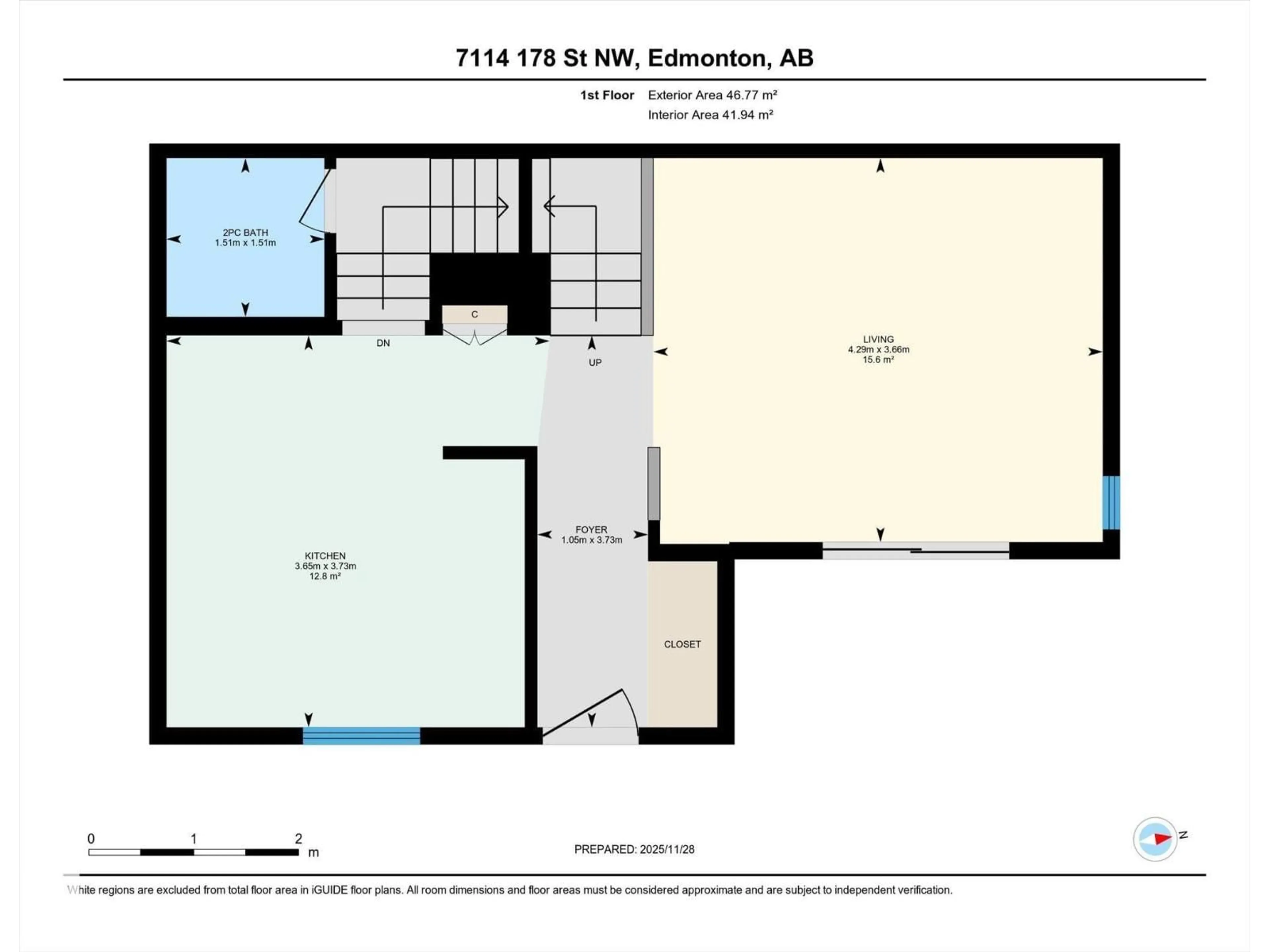 Floor plan for NW - 7114 178 ST, Edmonton Alberta T5T3E9