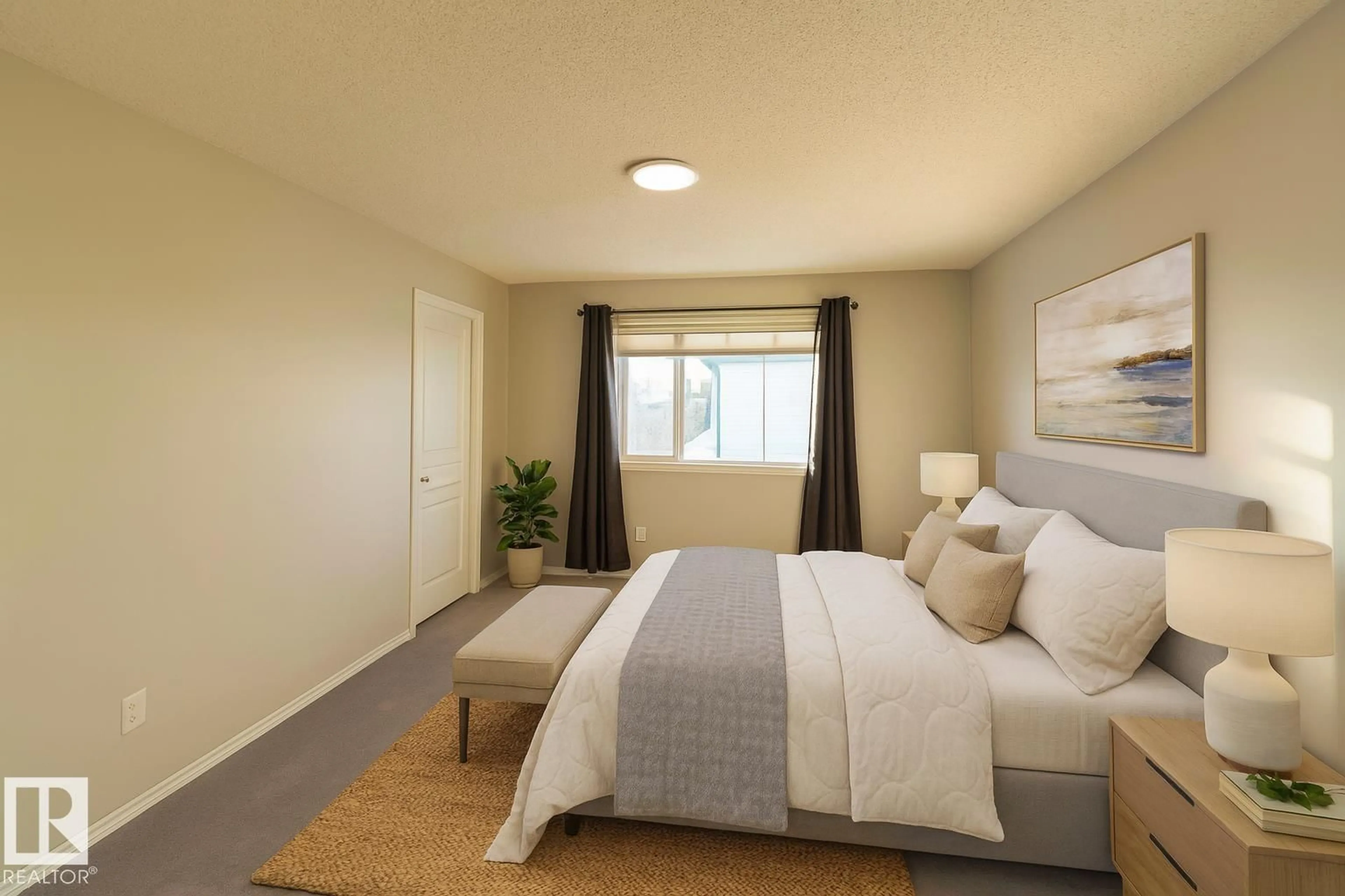 Bedroom with bed, unknown for SW SW - 11211 11 AVE, Edmonton Alberta T6W1S5