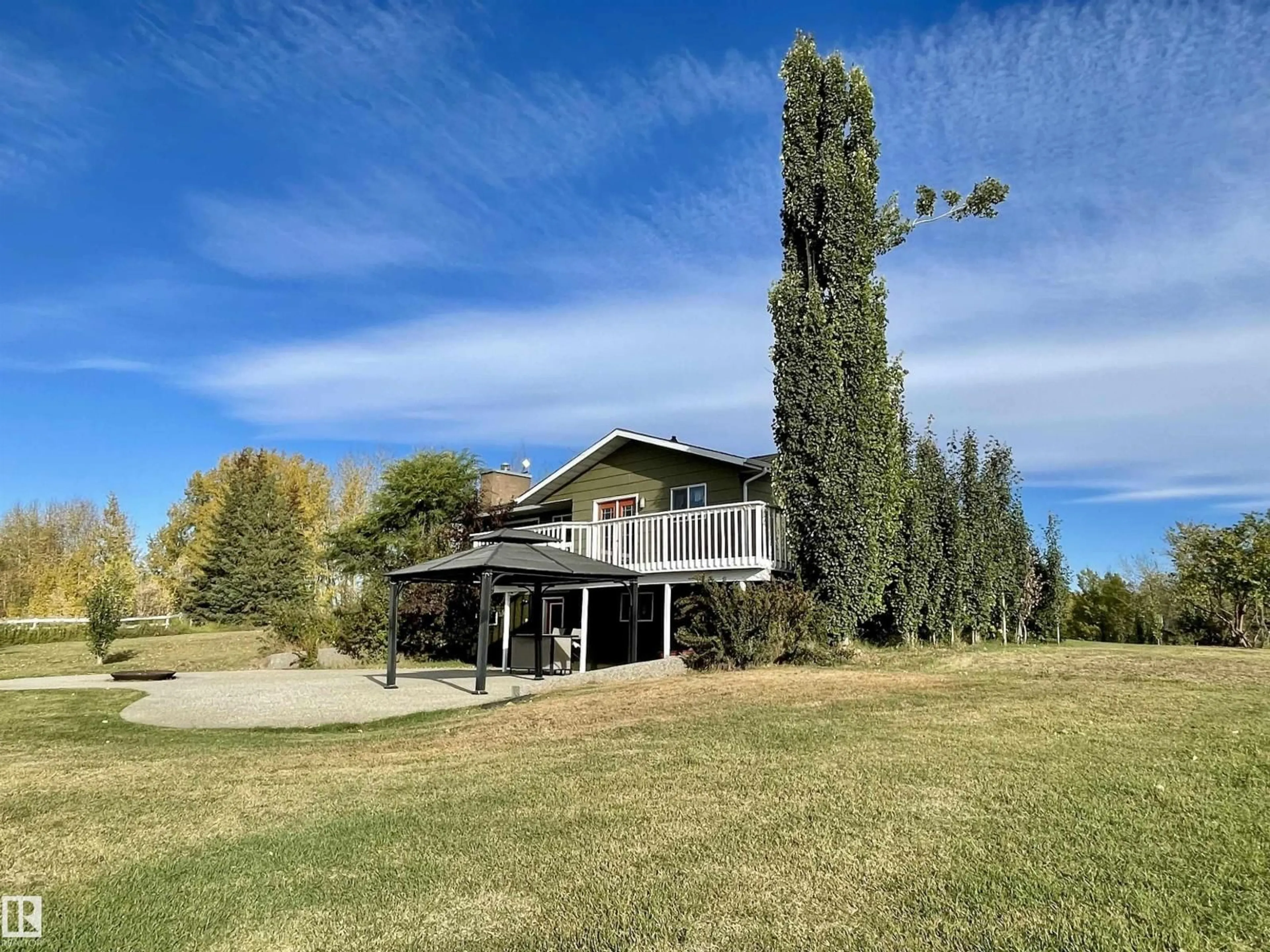 A pic from outside/outdoor area/front of a property/back of a property/a pic from drone, unknown for 2401 TWP ROAD 524, Rural Parkland County Alberta T7Y2K8