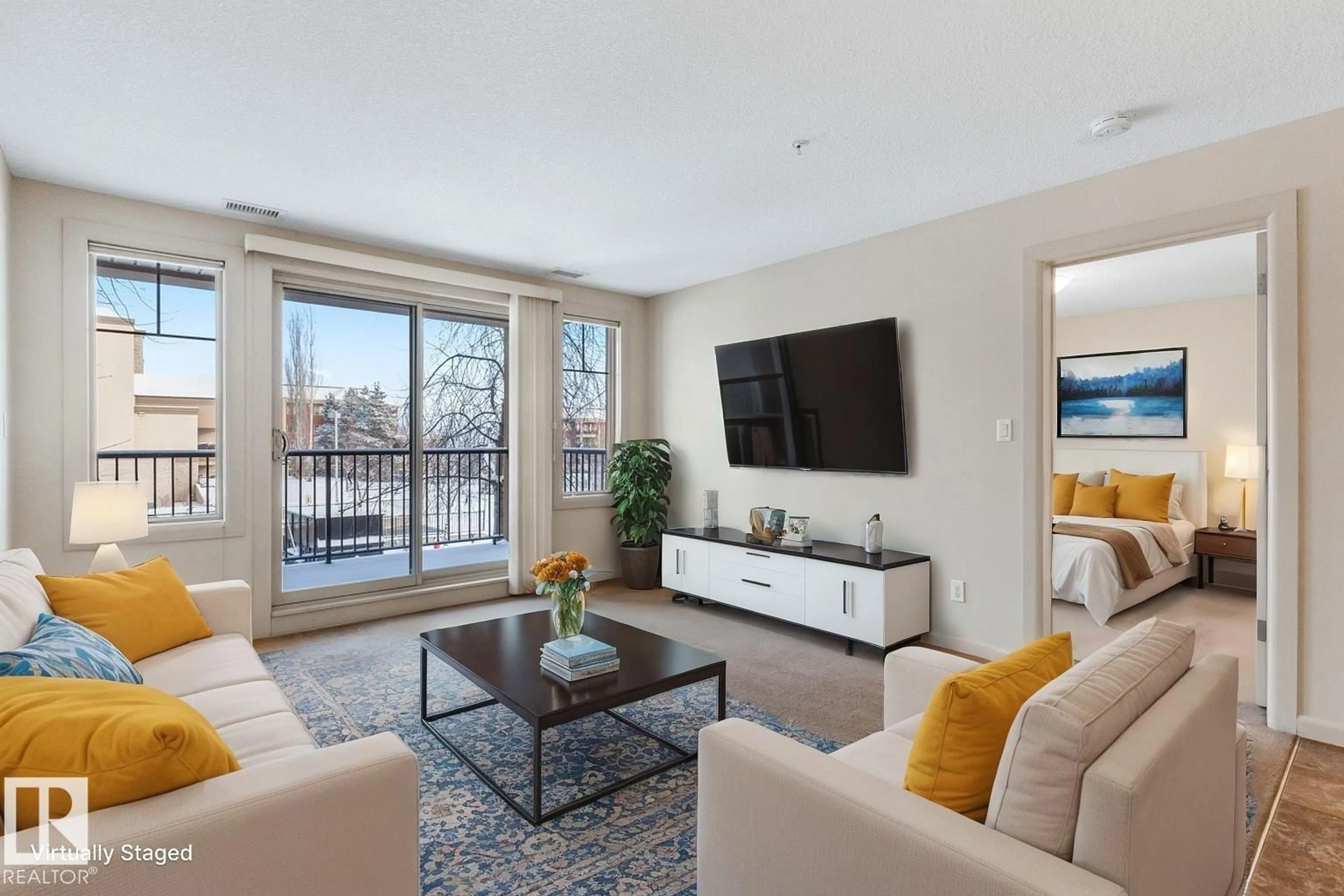 Living room with furniture, unknown for 400 - 228 PALISADES WAY, Sherwood Park Alberta T8H0H4