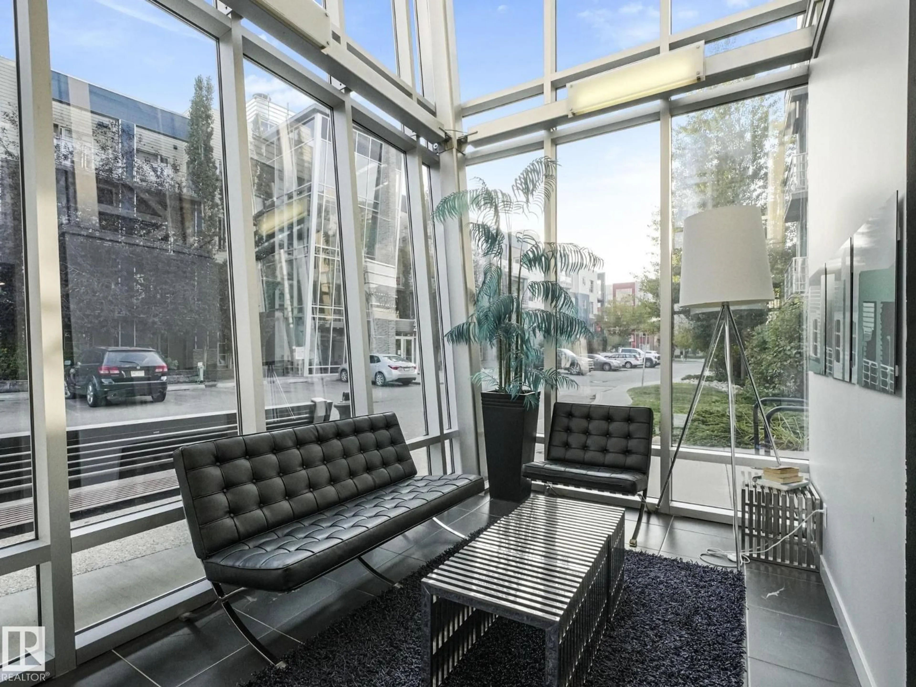 Balcony in the apartment, city buildings view from balcony for 316 - 2588 ANDERSON WY, Edmonton Alberta T6W0R2