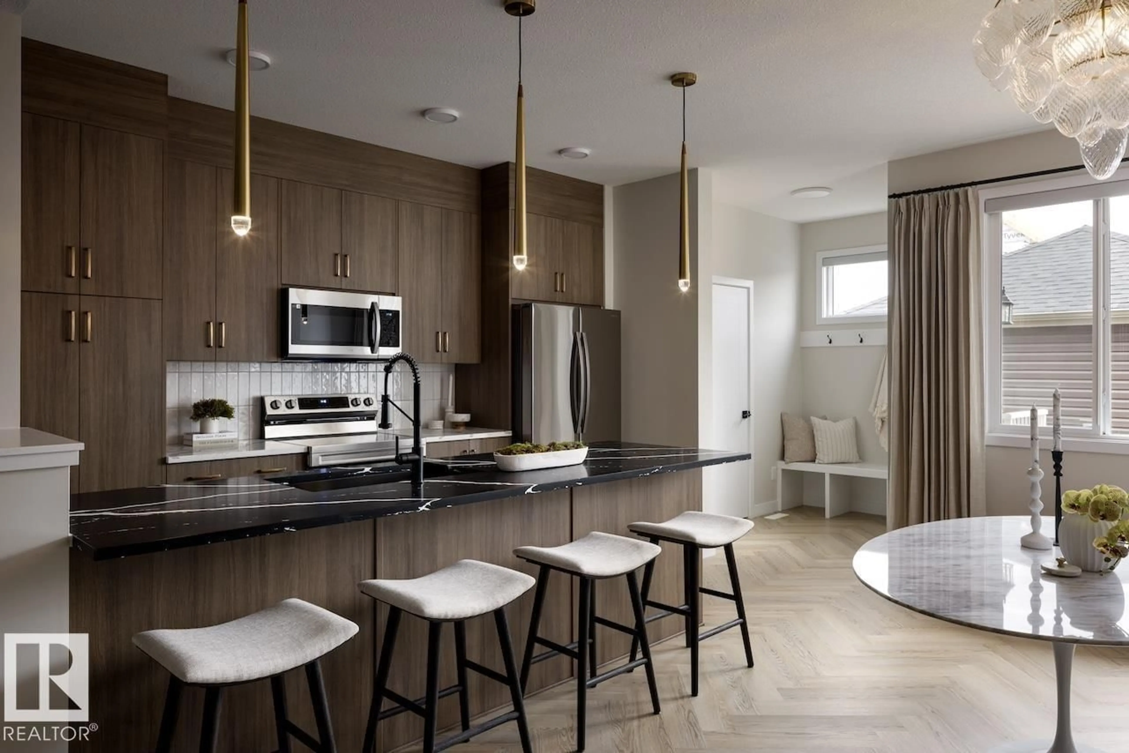 Open concept kitchen, ceramic/tile floor for 573 CORRAL CI, Sherwood Park Alberta T8H3B9