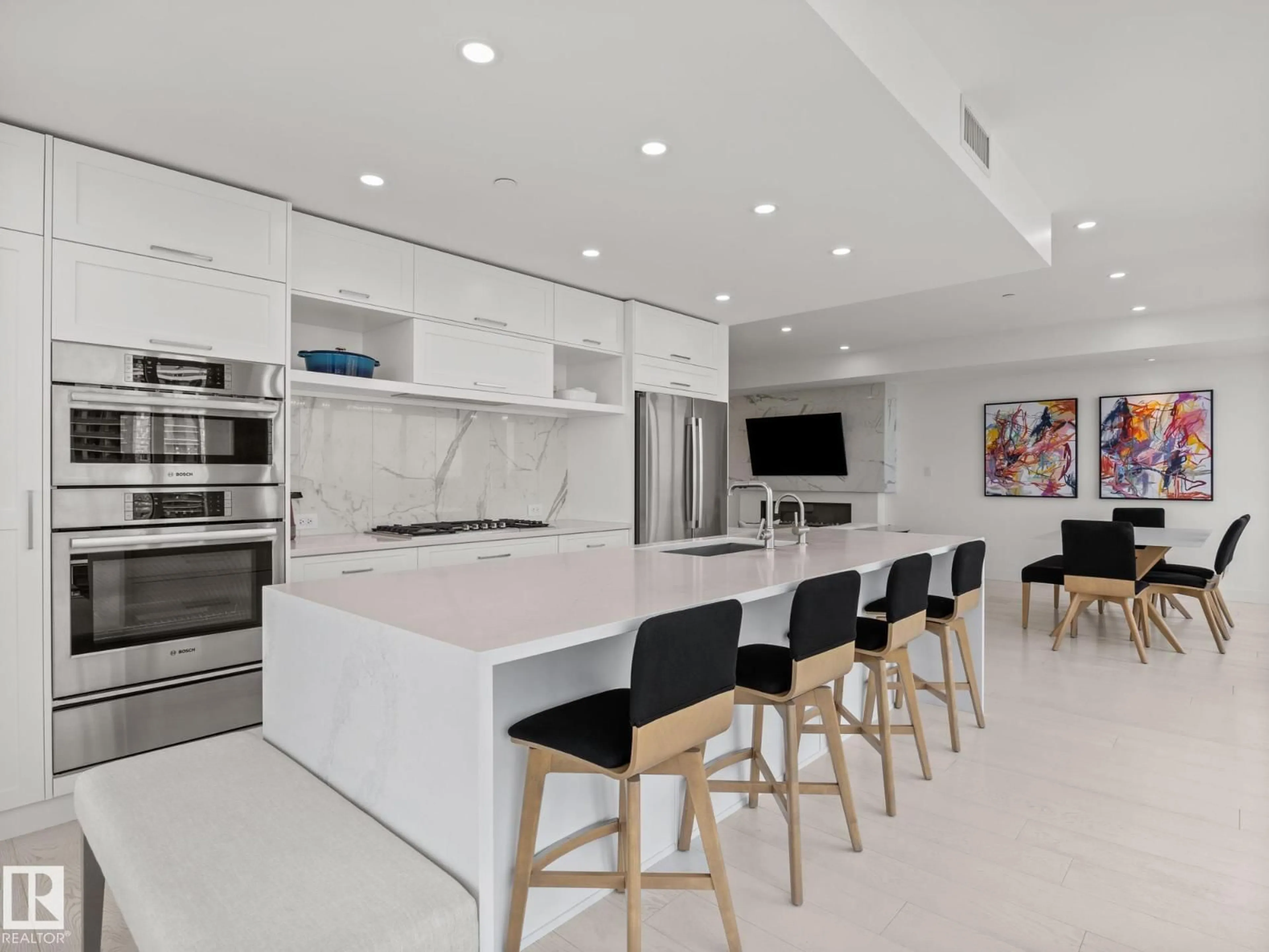 Contemporary kitchen, ceramic/tile floor for 605 - 14105 WEST BLOCK DR, Edmonton Alberta T5N1L5