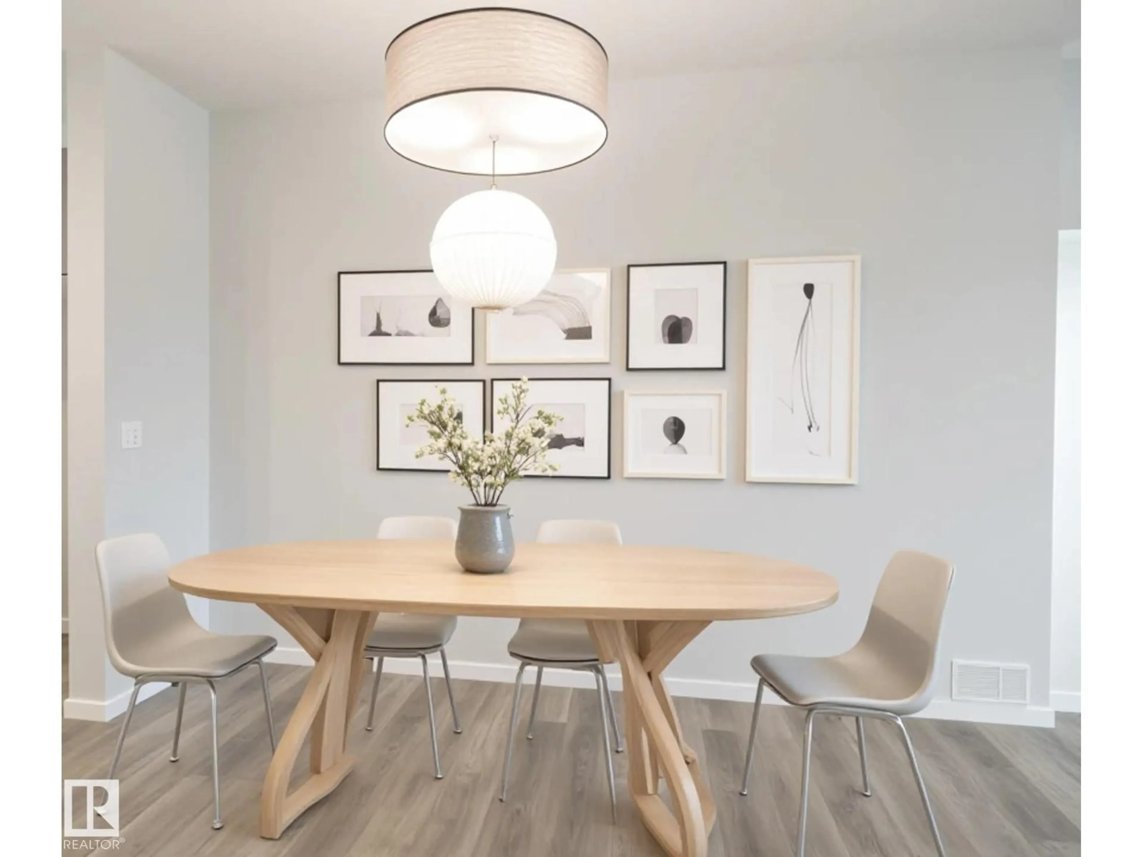 Dining room, wood/laminate floor for 15 NERINE CR, St. Albert Alberta T8N8C6