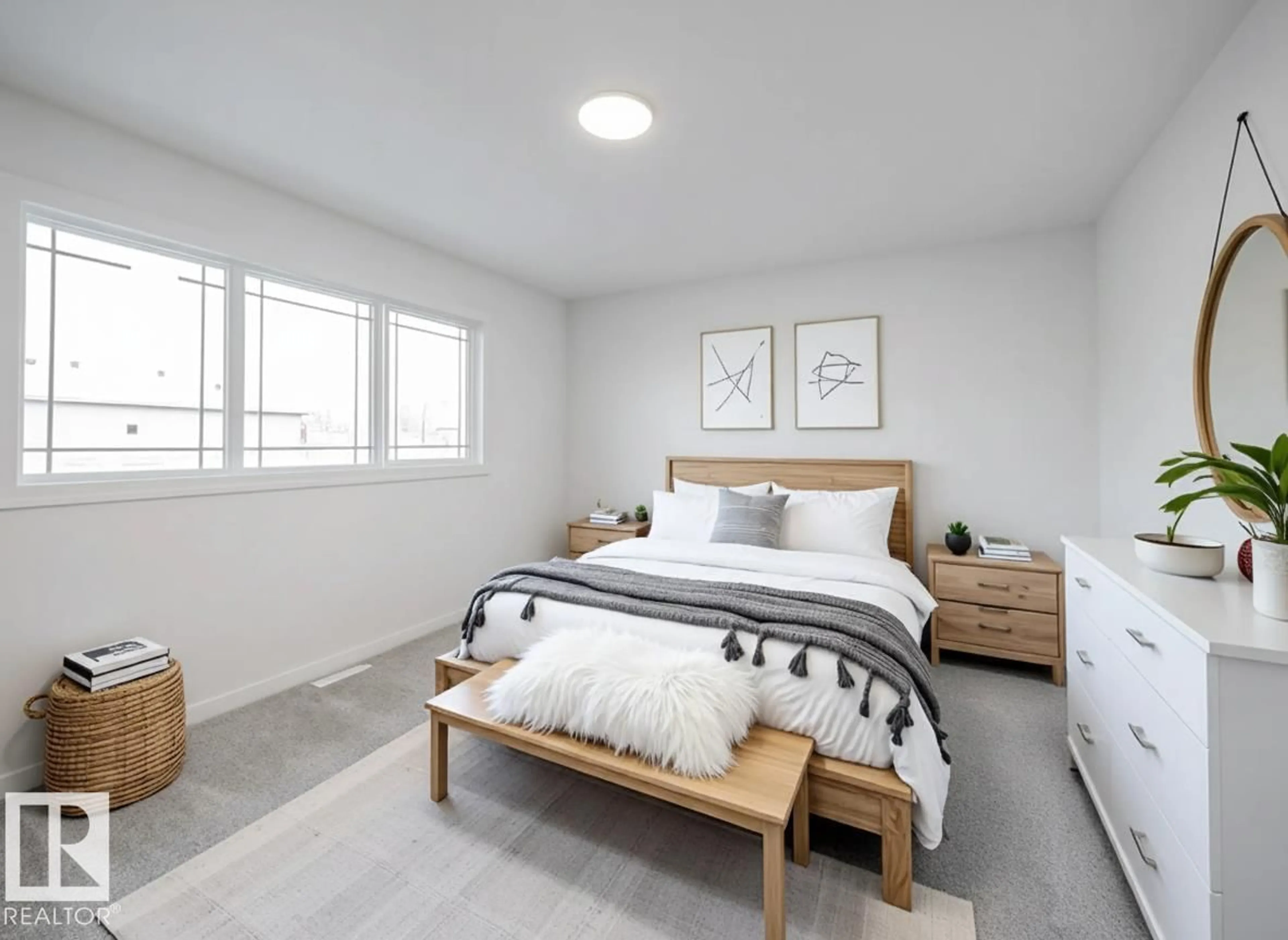 Bedroom with bed, unknown for NW - 17631 70 ST, Edmonton Alberta T5Z0W8