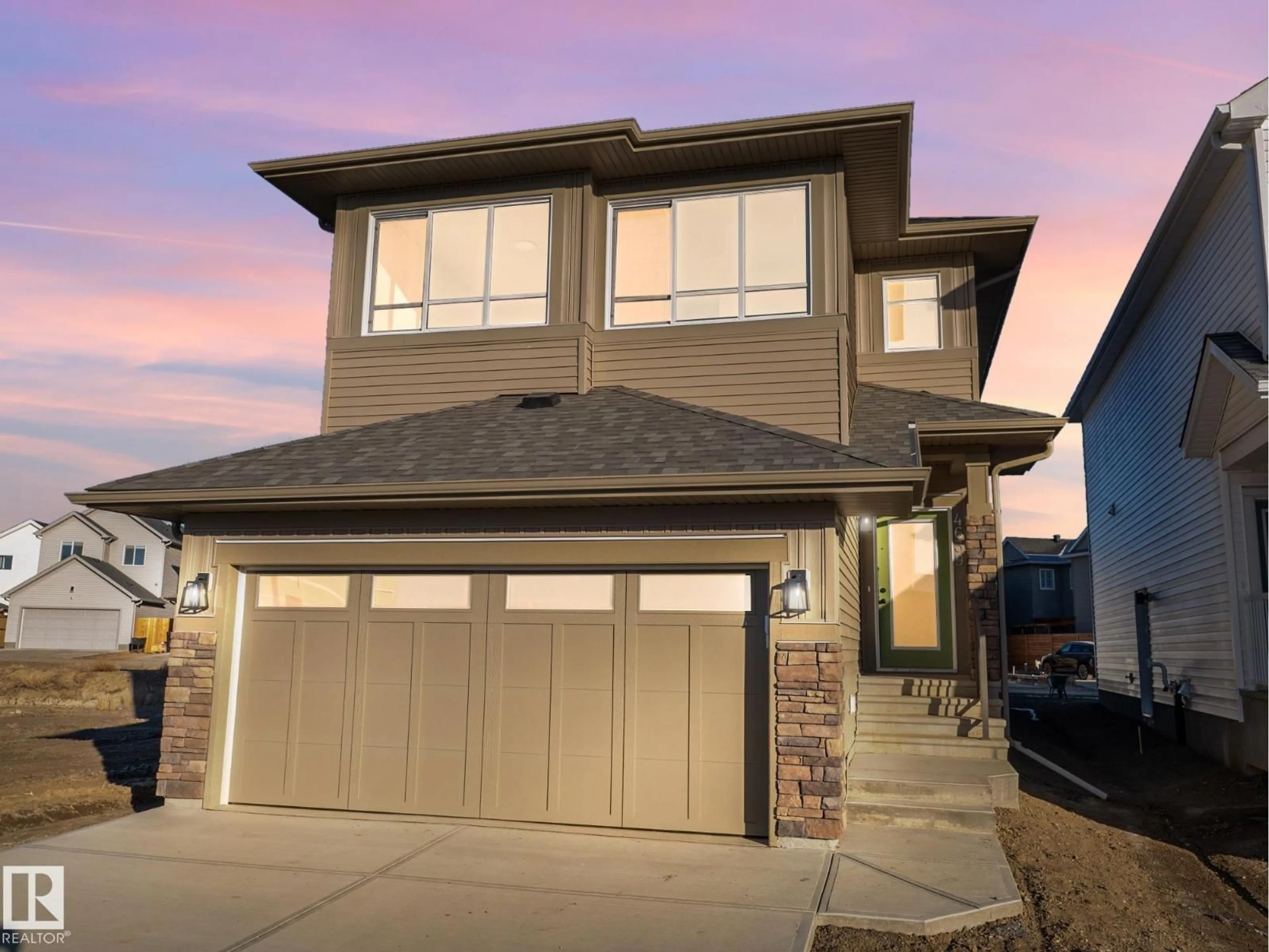 Home with vinyl exterior material, street for 4639 KINSELLA LD, Edmonton Alberta T6W5T8