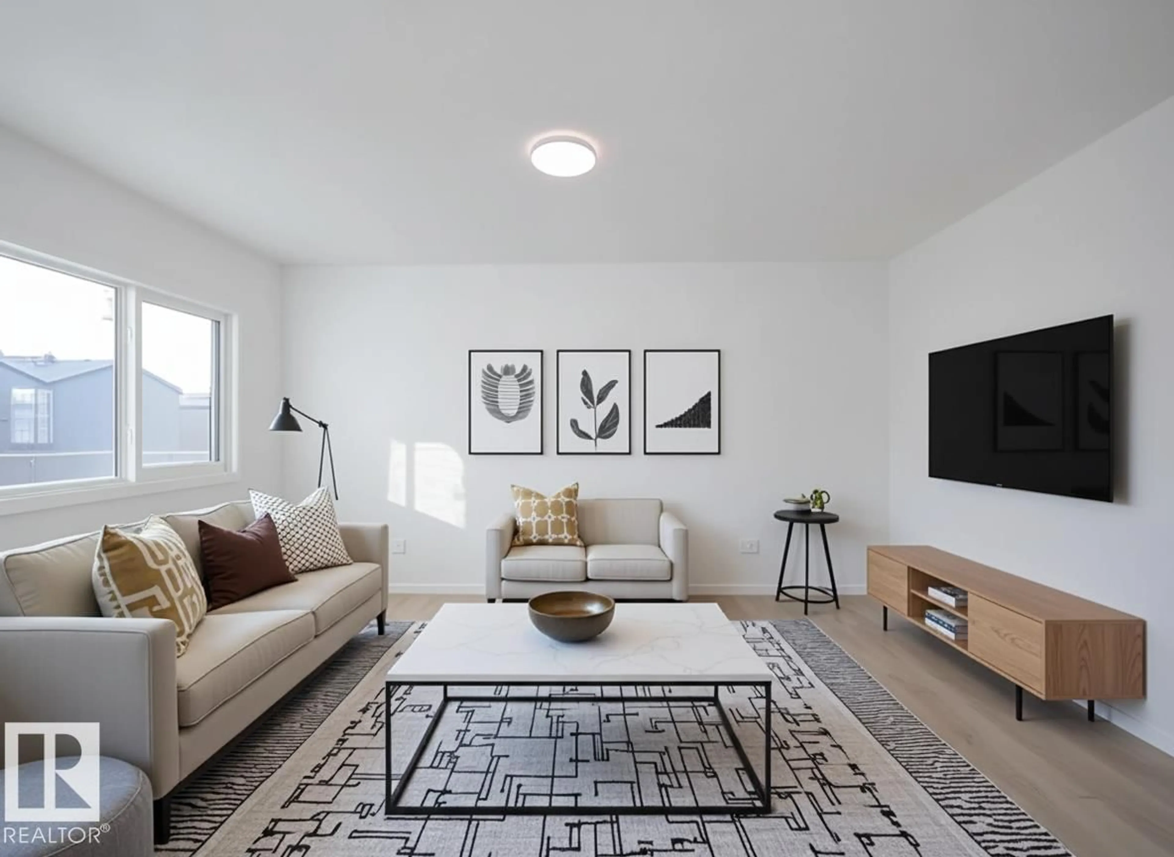 Living room with furniture, unknown for NW - 2507 211 ST, Edmonton Alberta T6M3H1