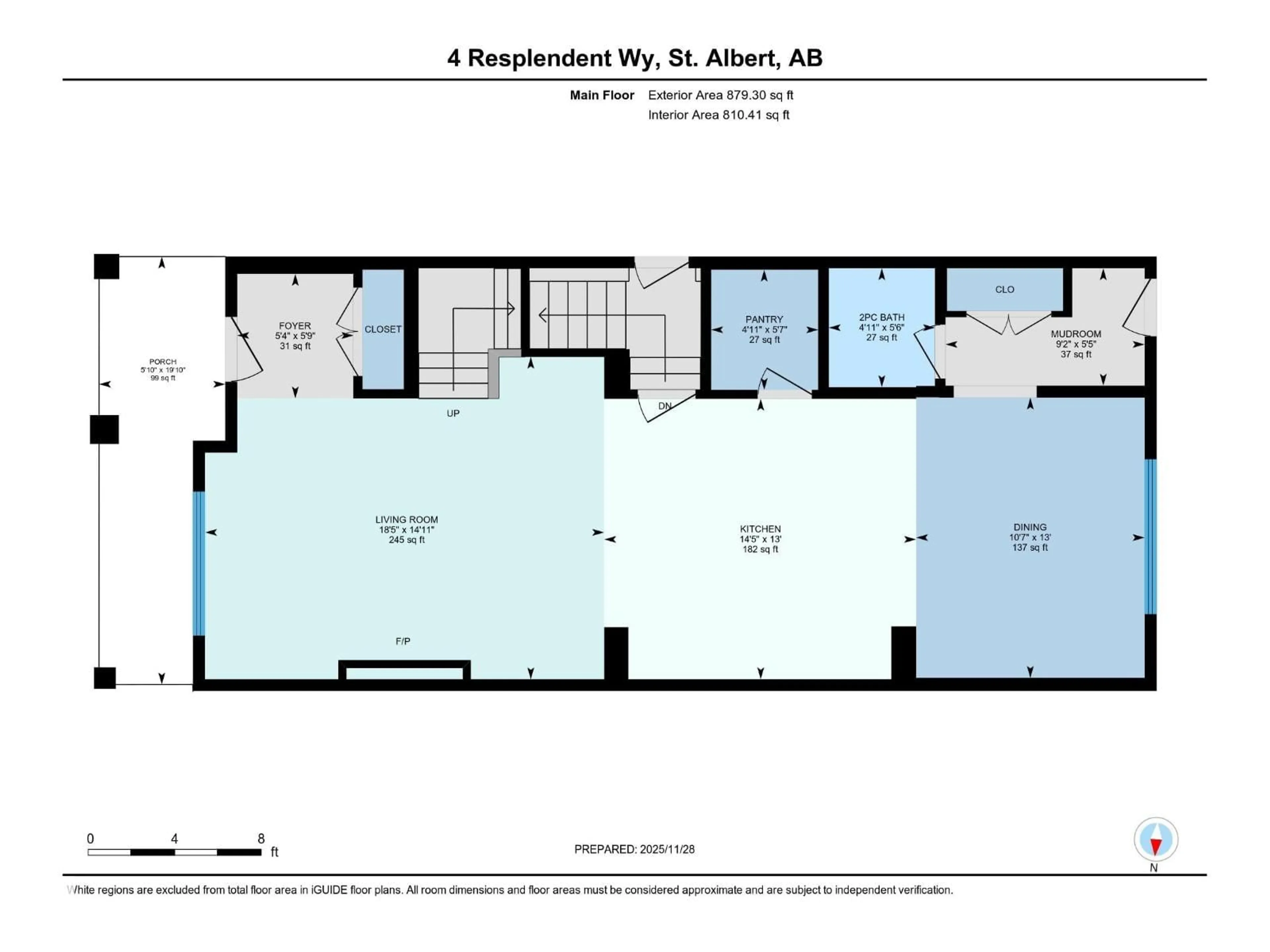 Floor plan for 4 RESPLENDENT WY, St. Albert Alberta T8N8B2