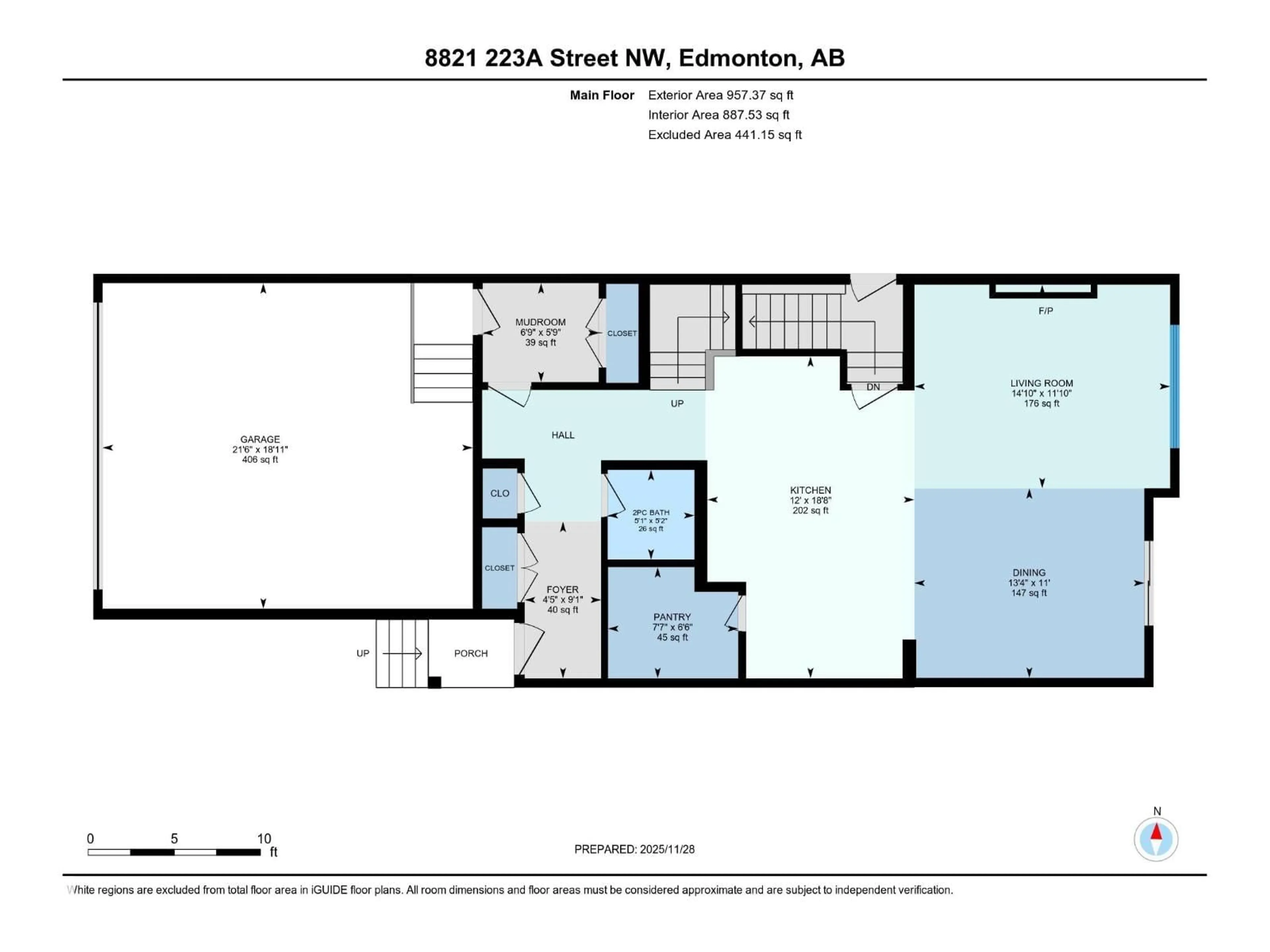 Floor plan for NW - 8821 223A ST, Edmonton Alberta T5T7X2