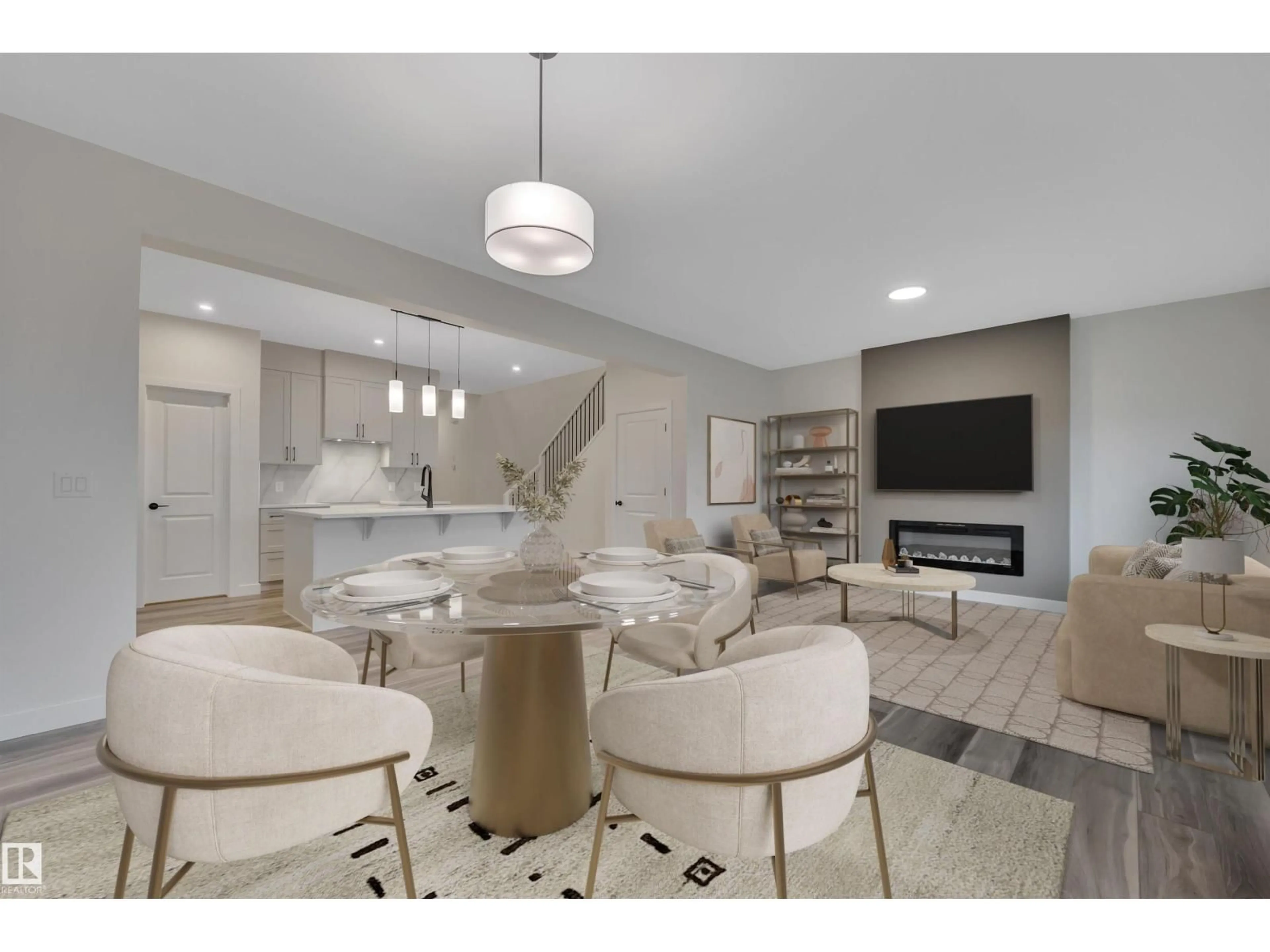 Open concept kitchen, ceramic/tile floor for NW - 8821 223A ST, Edmonton Alberta T5T7X2