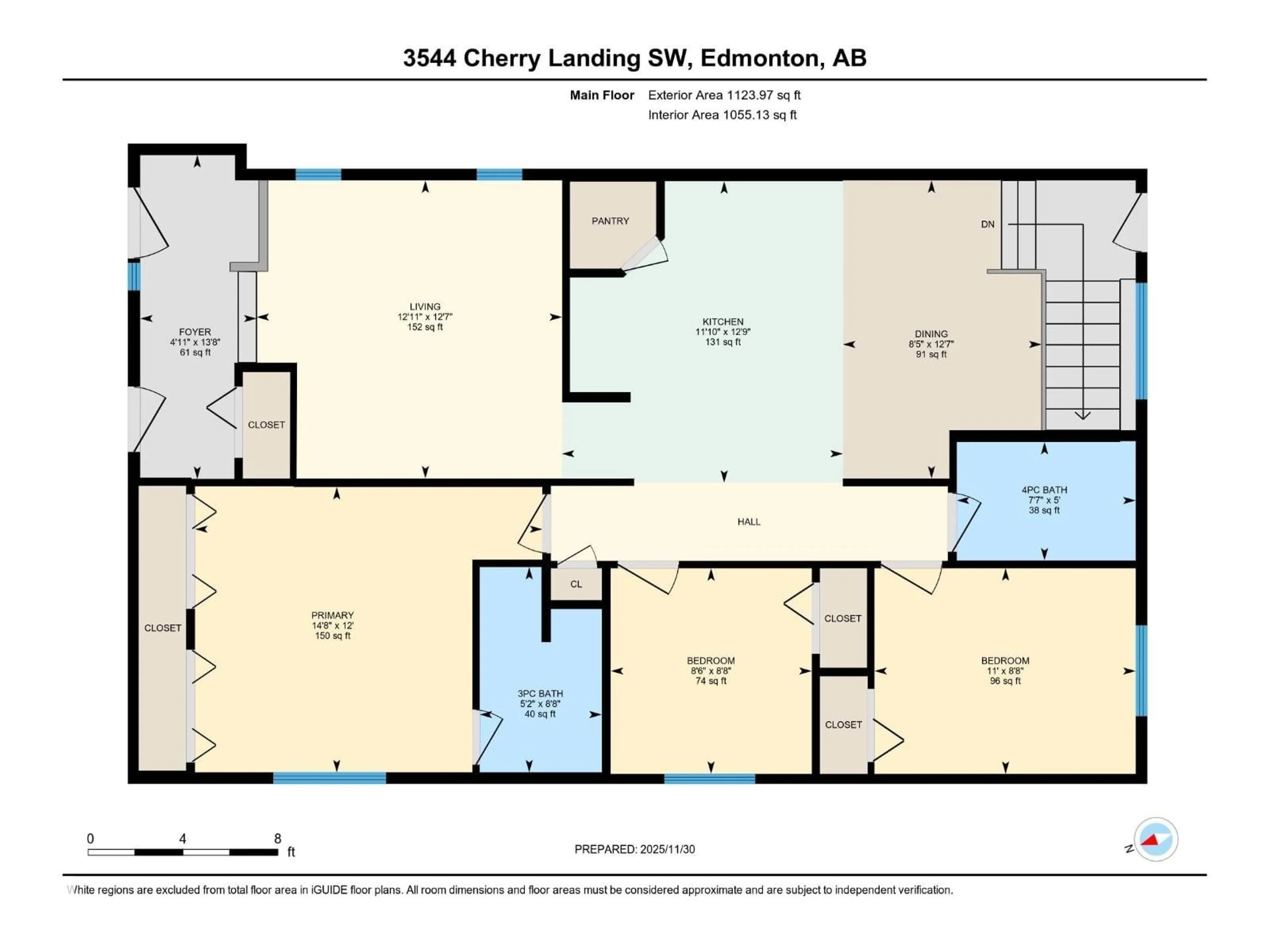 Floor plan for SW - 3544 CHERRY LANDING LD, Edmonton Alberta T6X2B5
