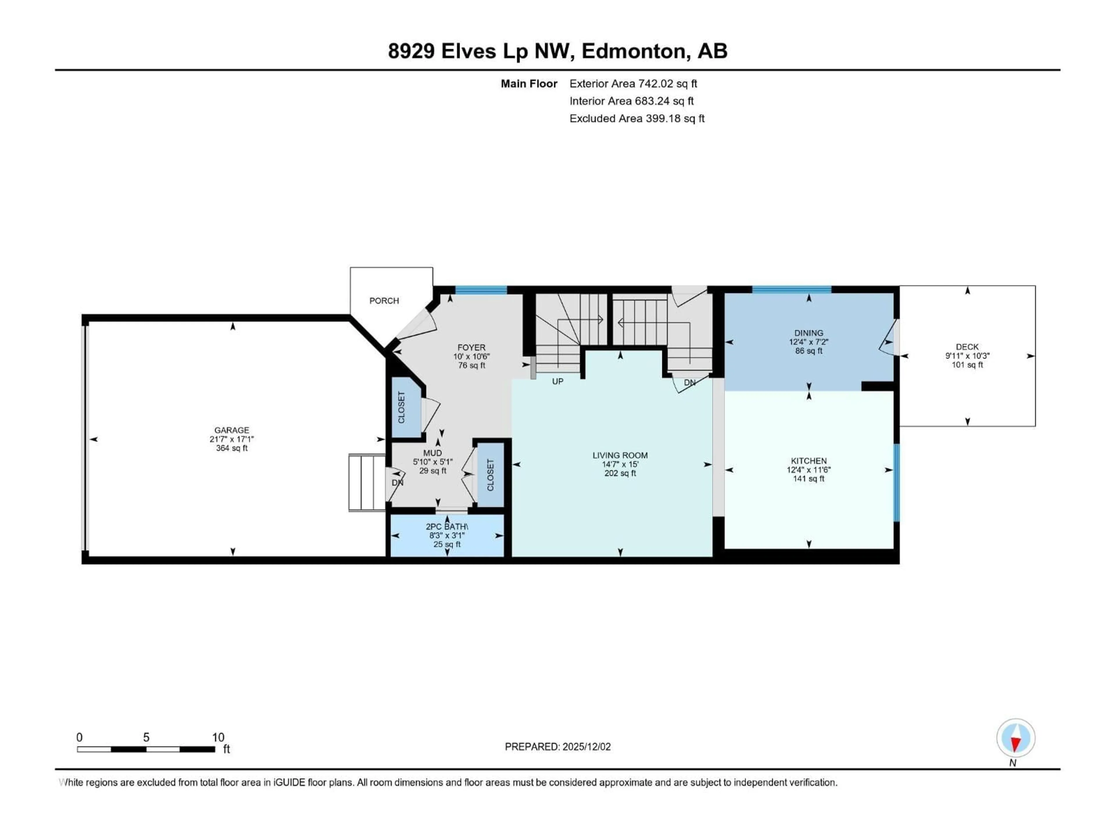 Floor plan for 8929 ELVES LO, Edmonton Alberta T6M3G3