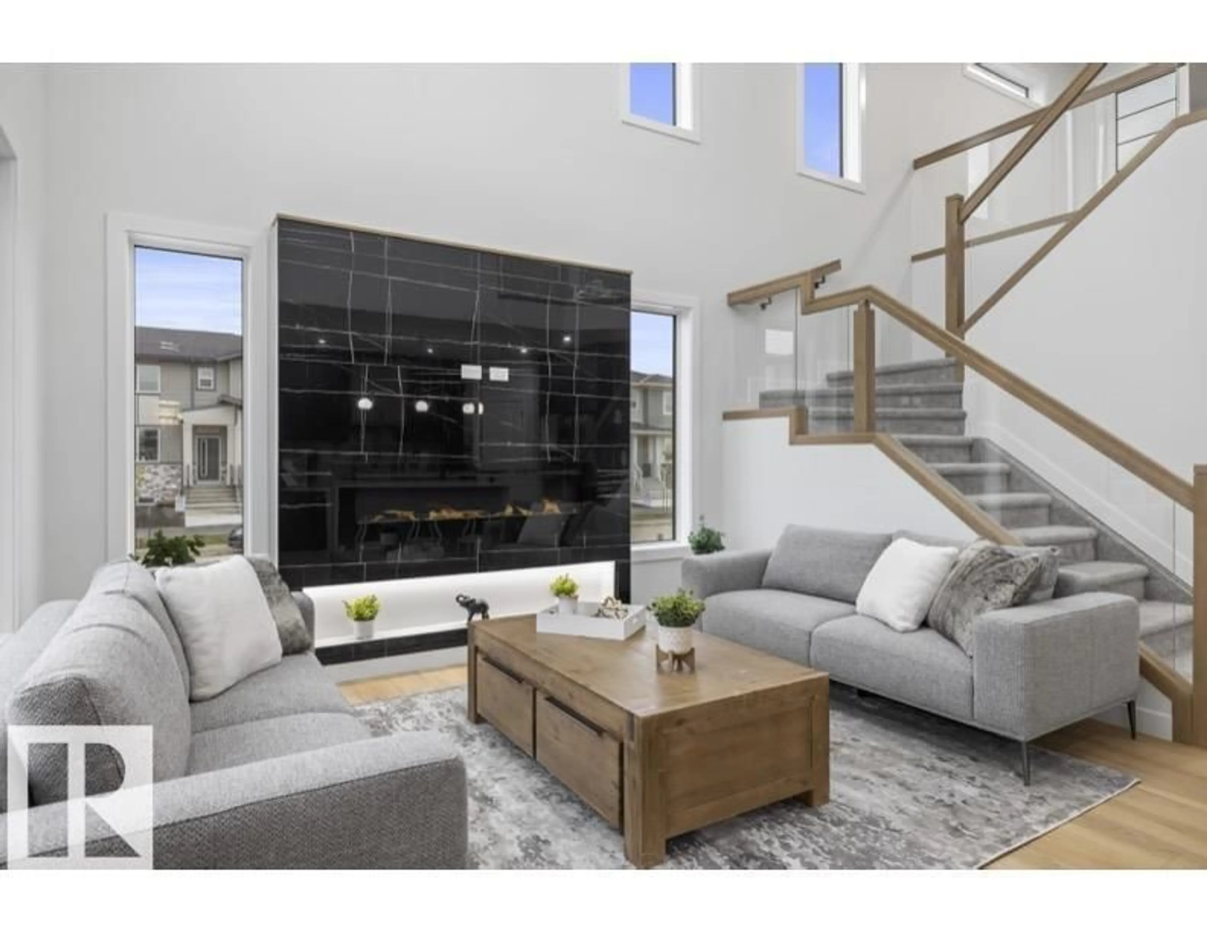 Living room with furniture, unknown for 3514 45 AV, Beaumont Alberta T4X3G9