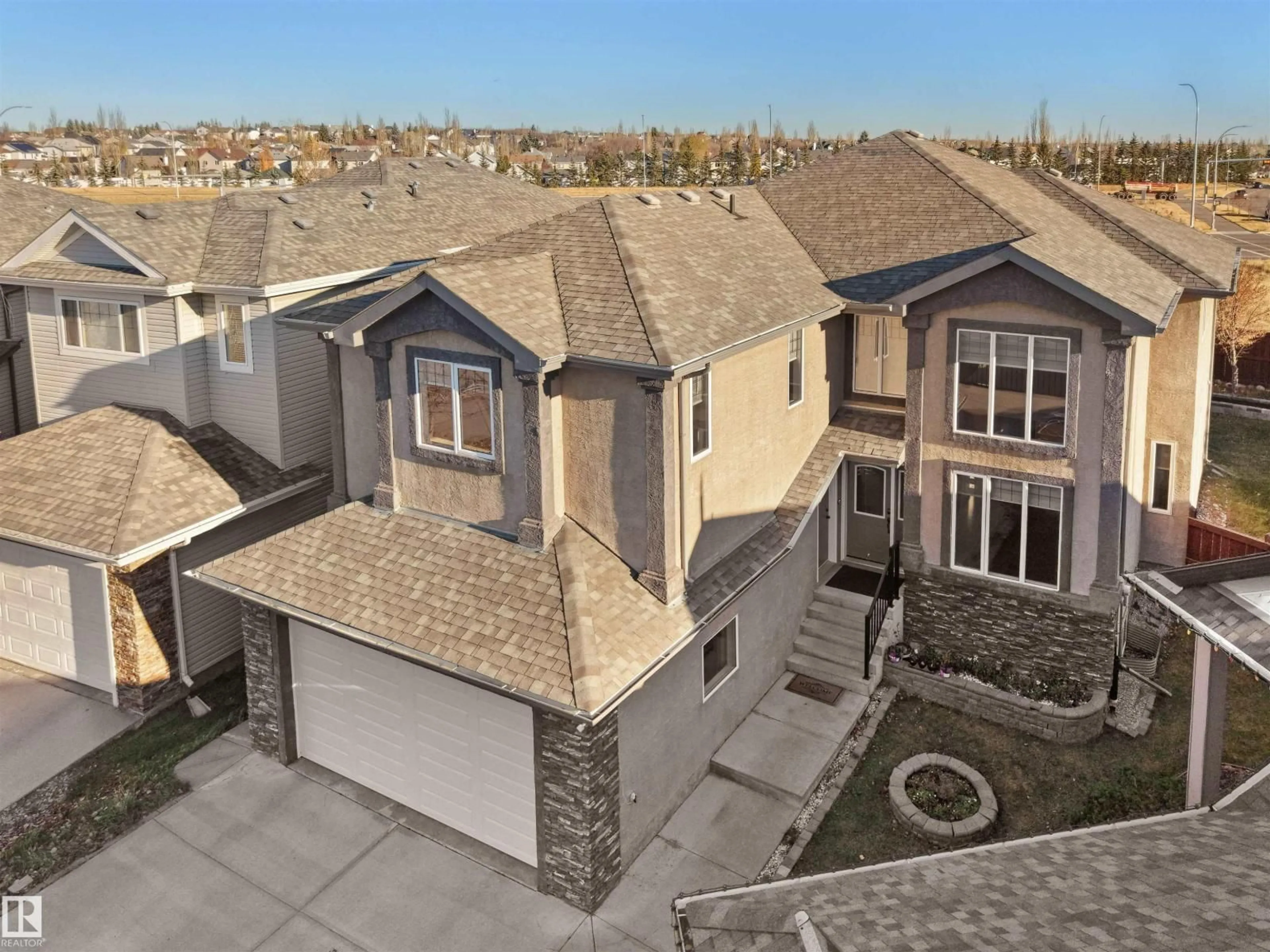 A pic from outside/outdoor area/front of a property/back of a property/a pic from drone, street for 2435 HAGEN WAY, Edmonton Alberta T6R3L5