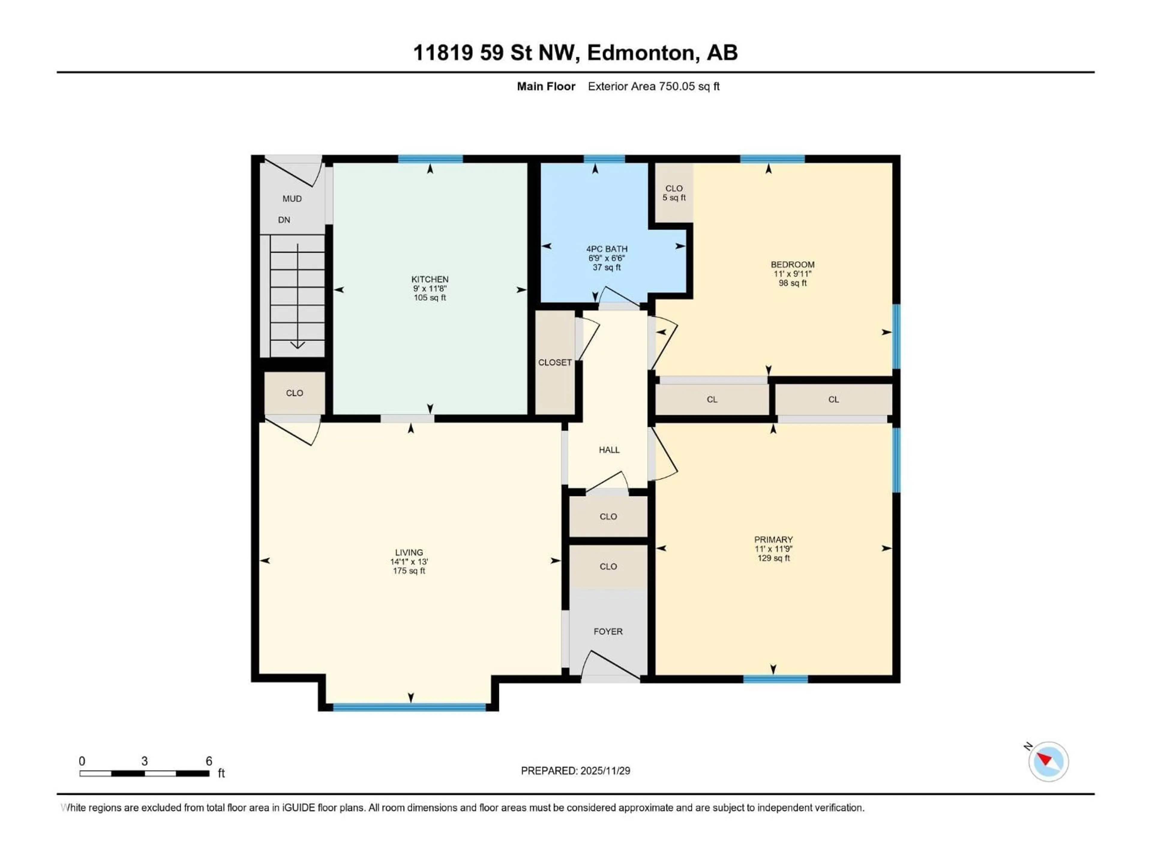 Floor plan for 11819 59 ST, Edmonton Alberta T5W3X8