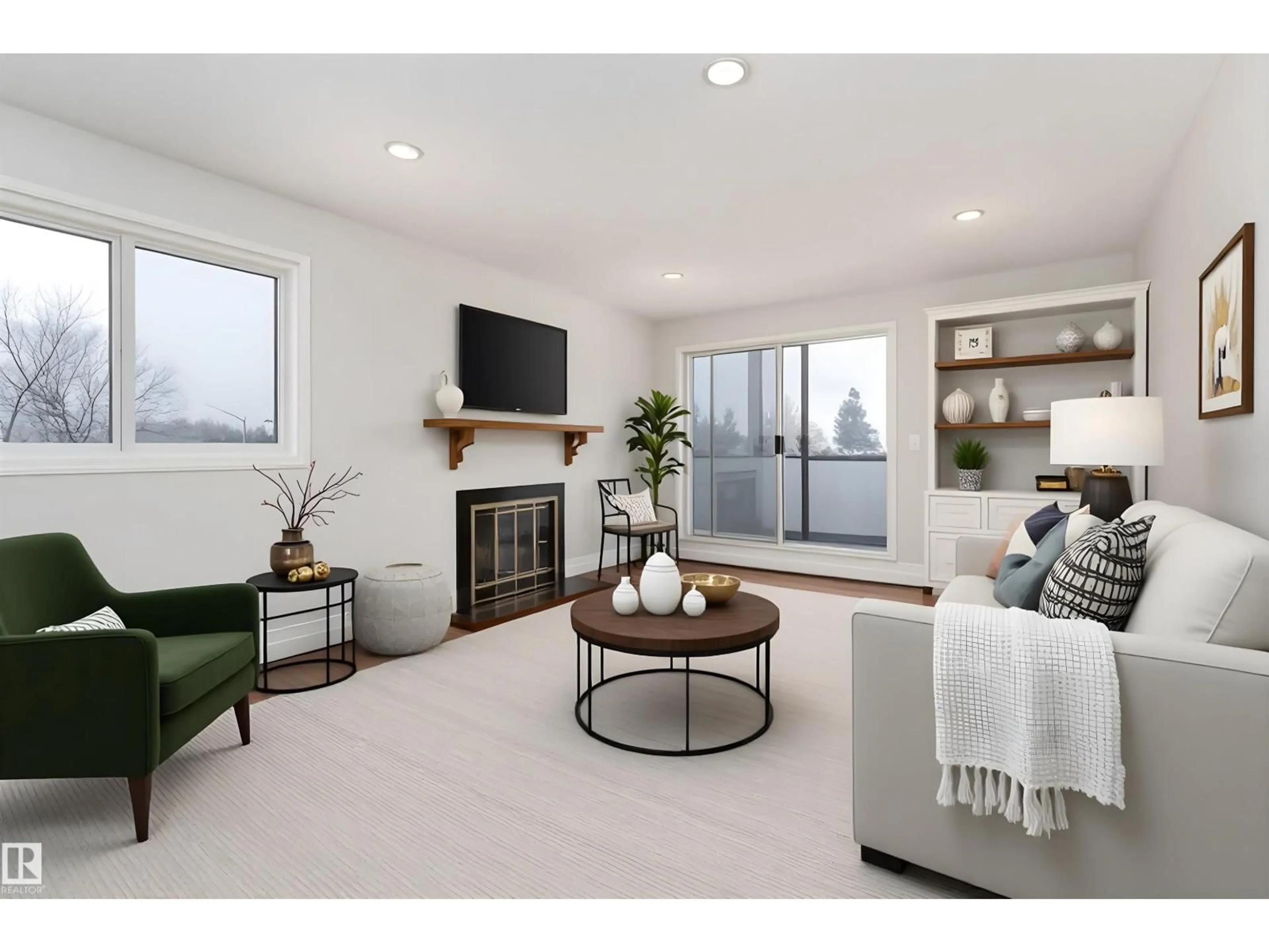 Living room with furniture, unknown for 317 JUBILEE DR, Fort Saskatchewan Alberta T8L2M1