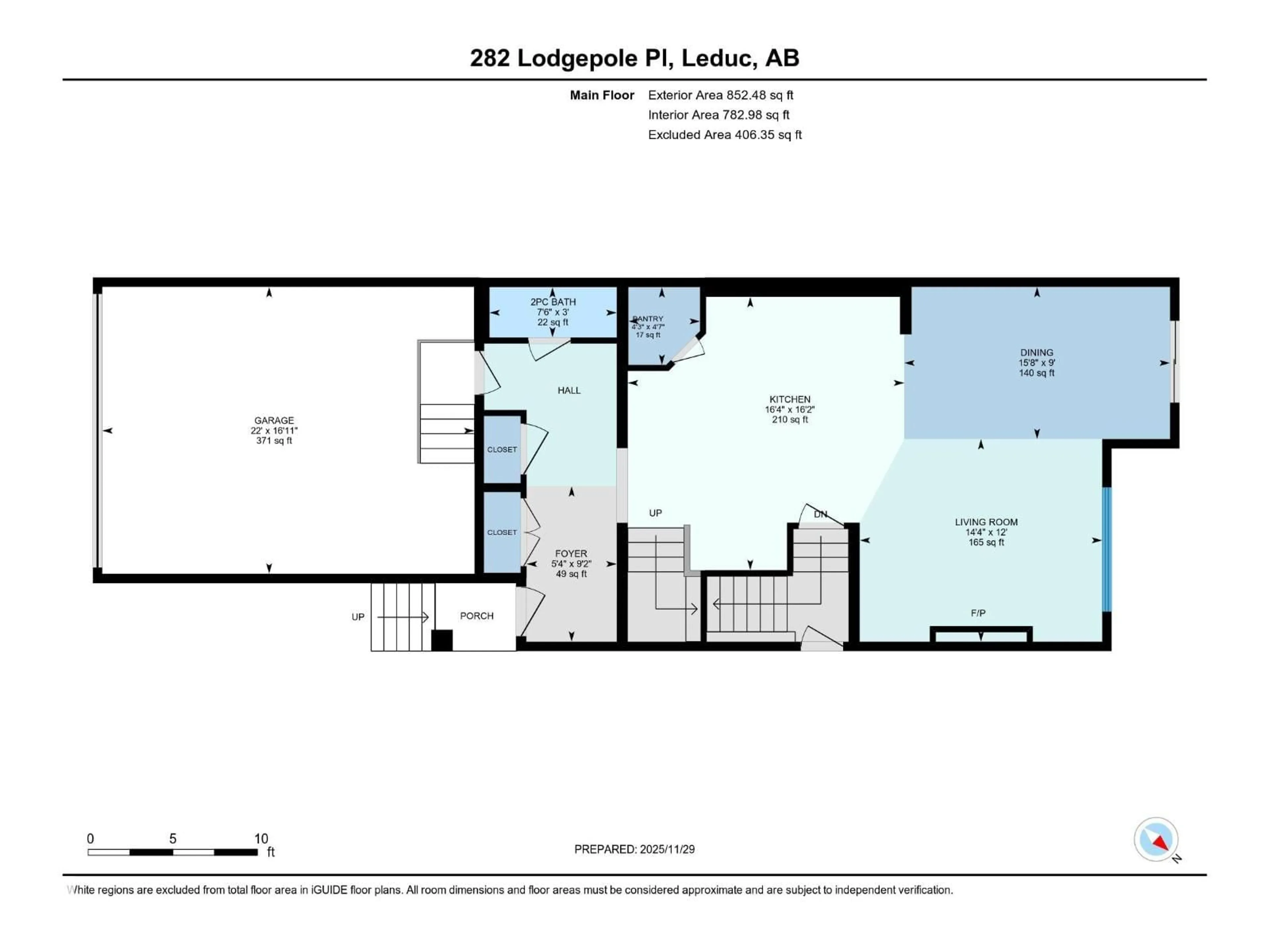 Floor plan for 282 LODGE POLE PL, Leduc Alberta T5Y4M2