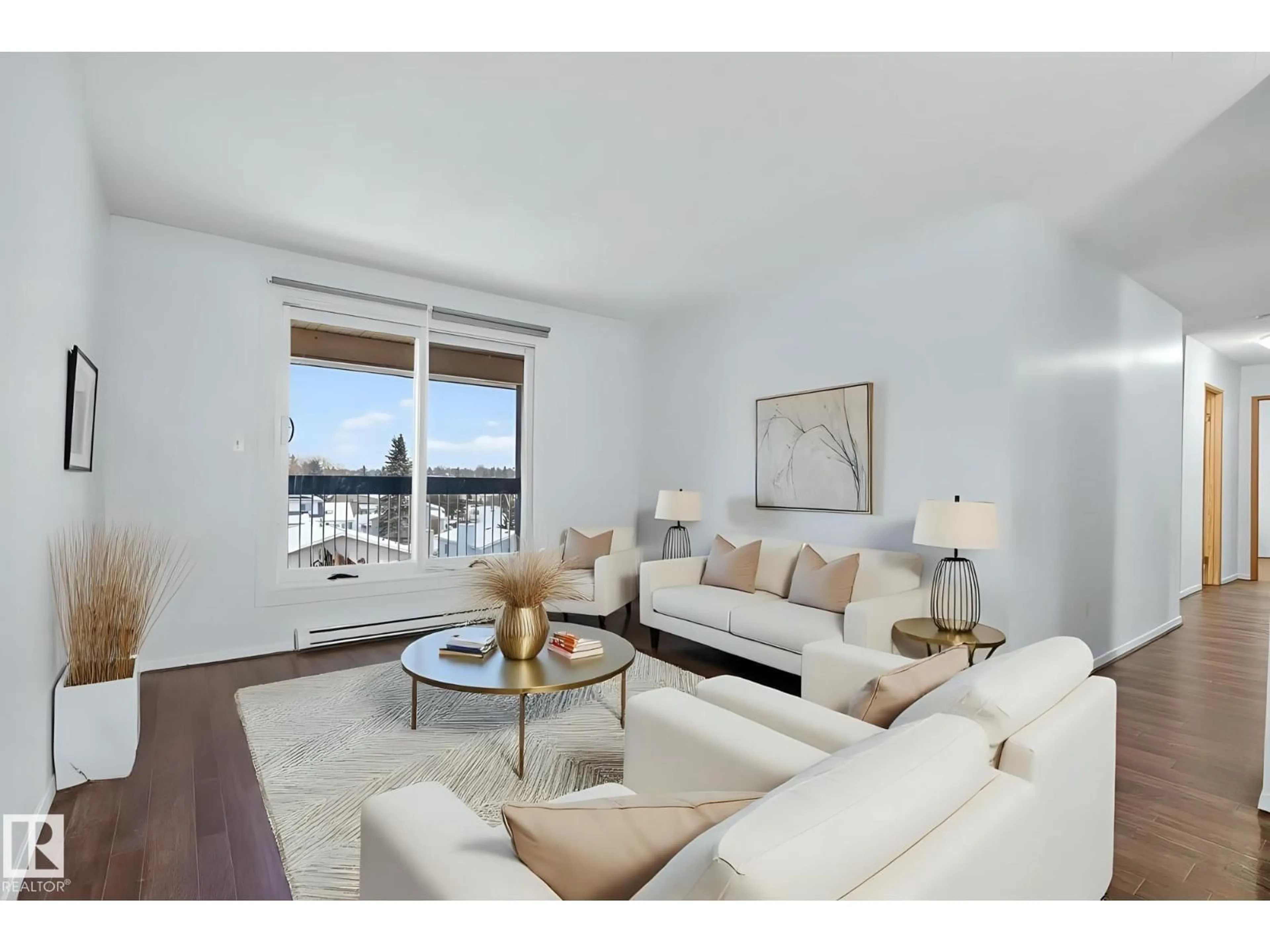 Living room with furniture, unknown for #404 - 2628 MILL WOODS RD E, Edmonton Alberta T6L5K8