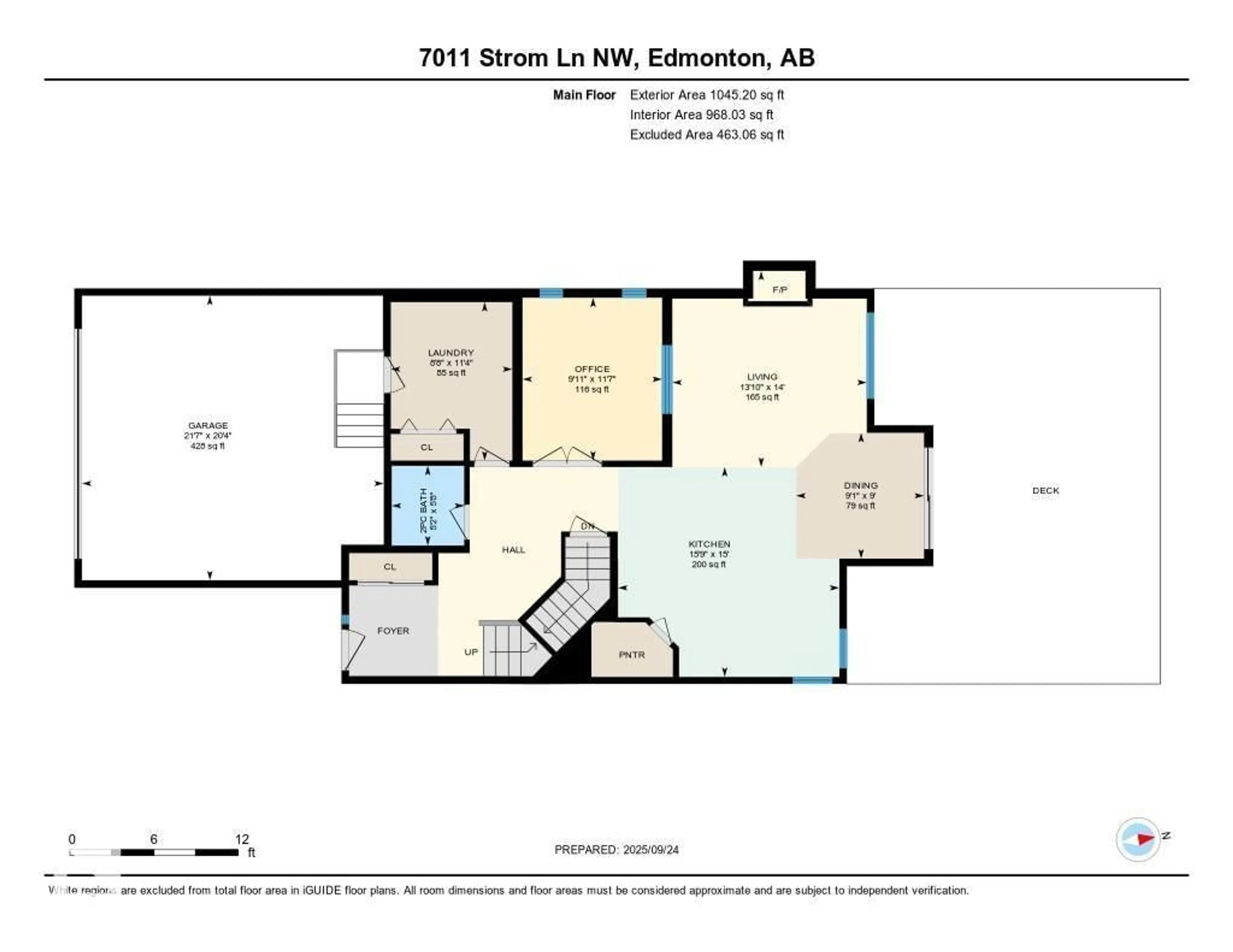 Floor plan for 7011 STROM LN, Edmonton Alberta T6R0T1