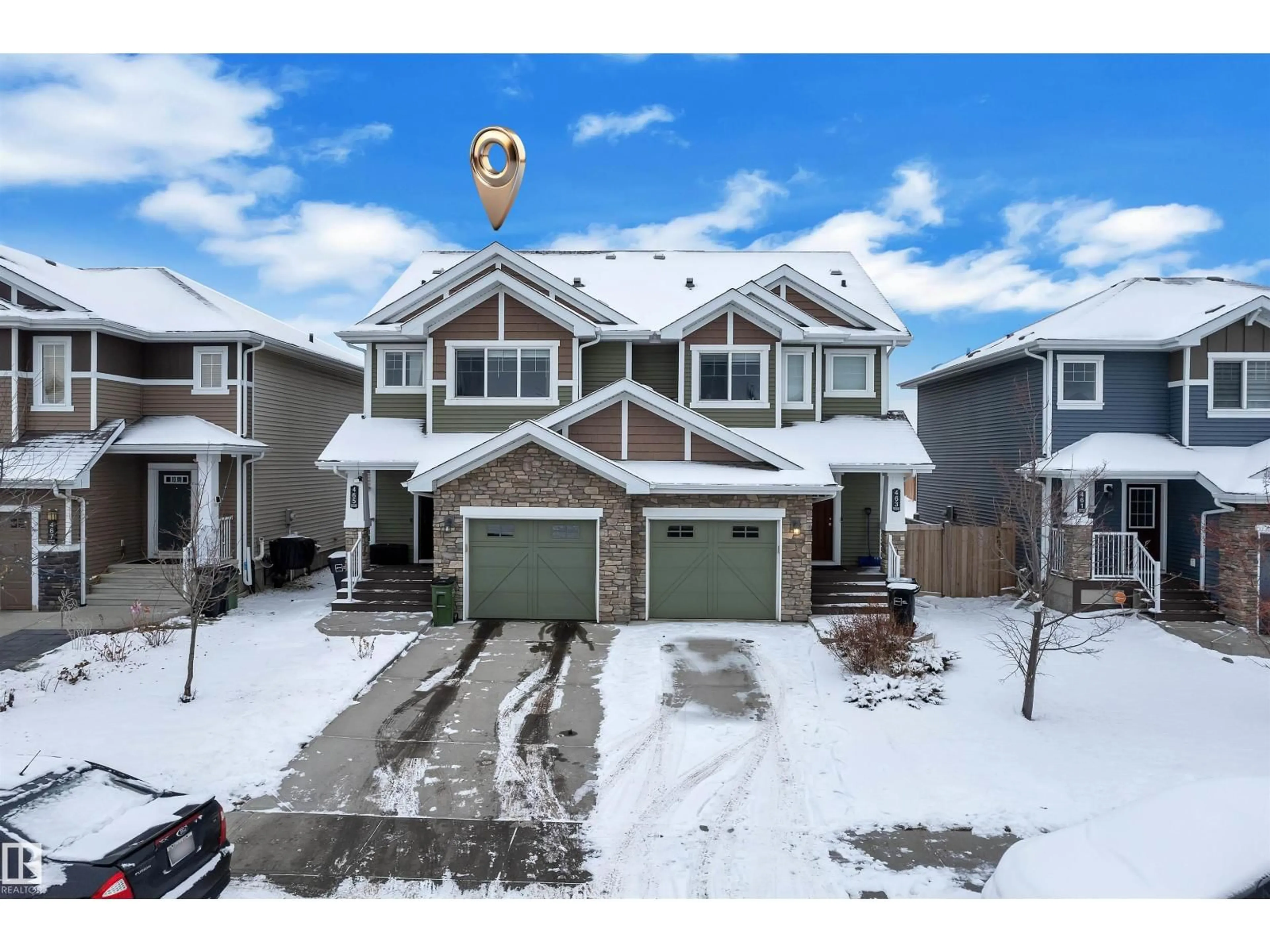 A pic from outside/outdoor area/front of a property/back of a property/a pic from drone, street for 465 EBBERS WY, Edmonton Alberta T5Y3T7