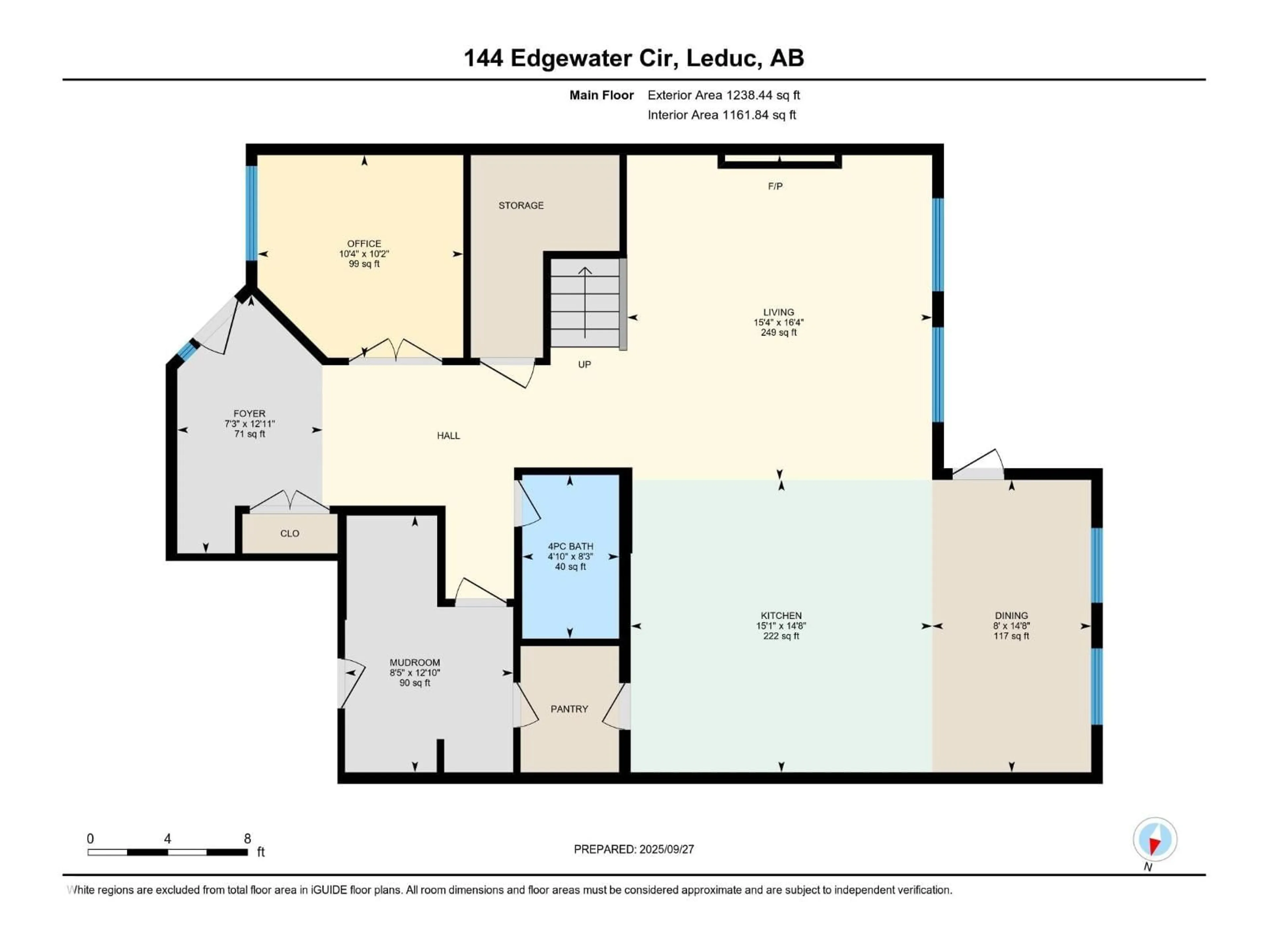 Floor plan for 144 EDGEWATER CIR, Leduc Alberta T9E1K5