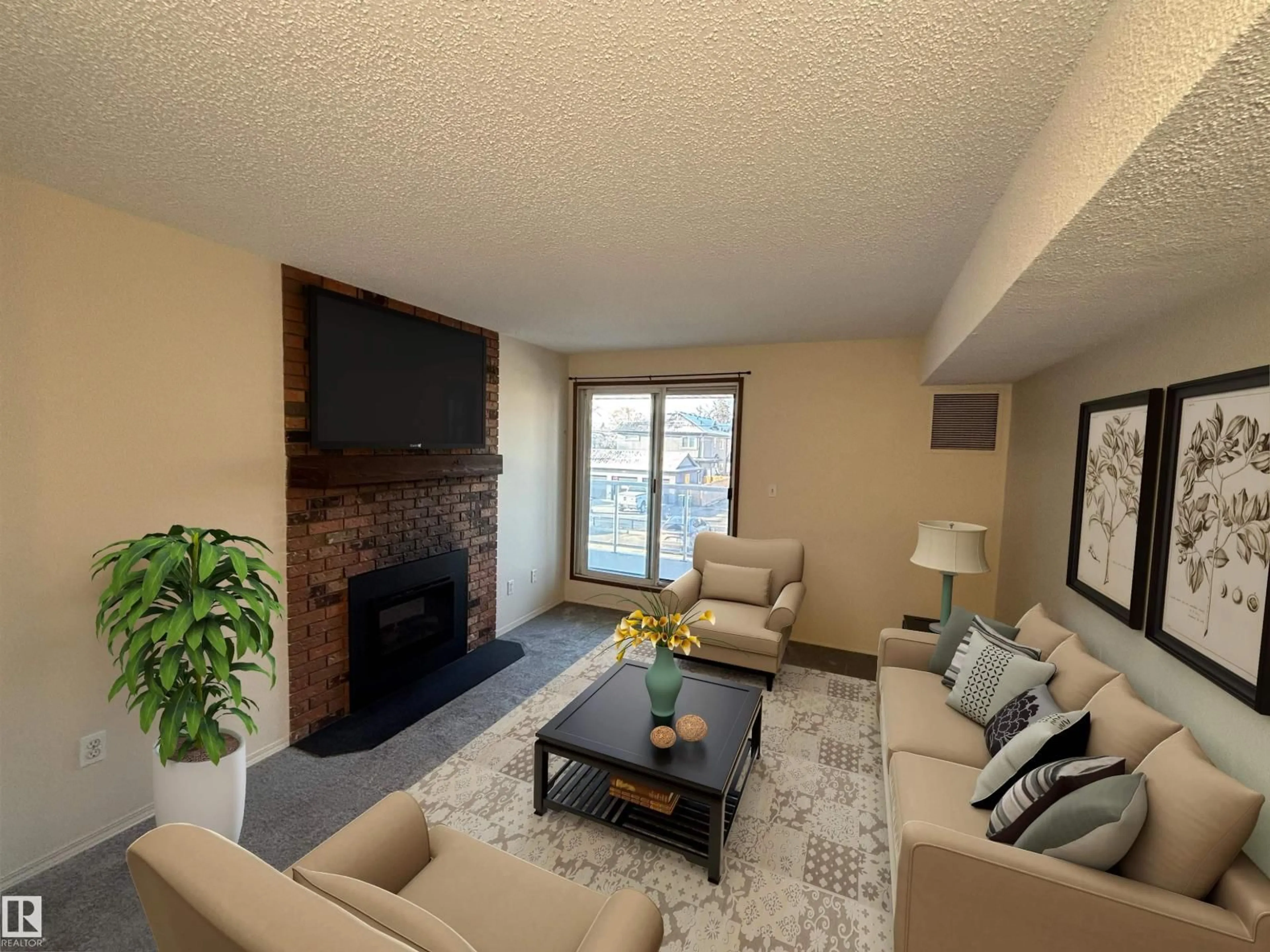 Living room with furniture, unknown for #205 - 10604 110 AV, Edmonton Alberta T5H4C7