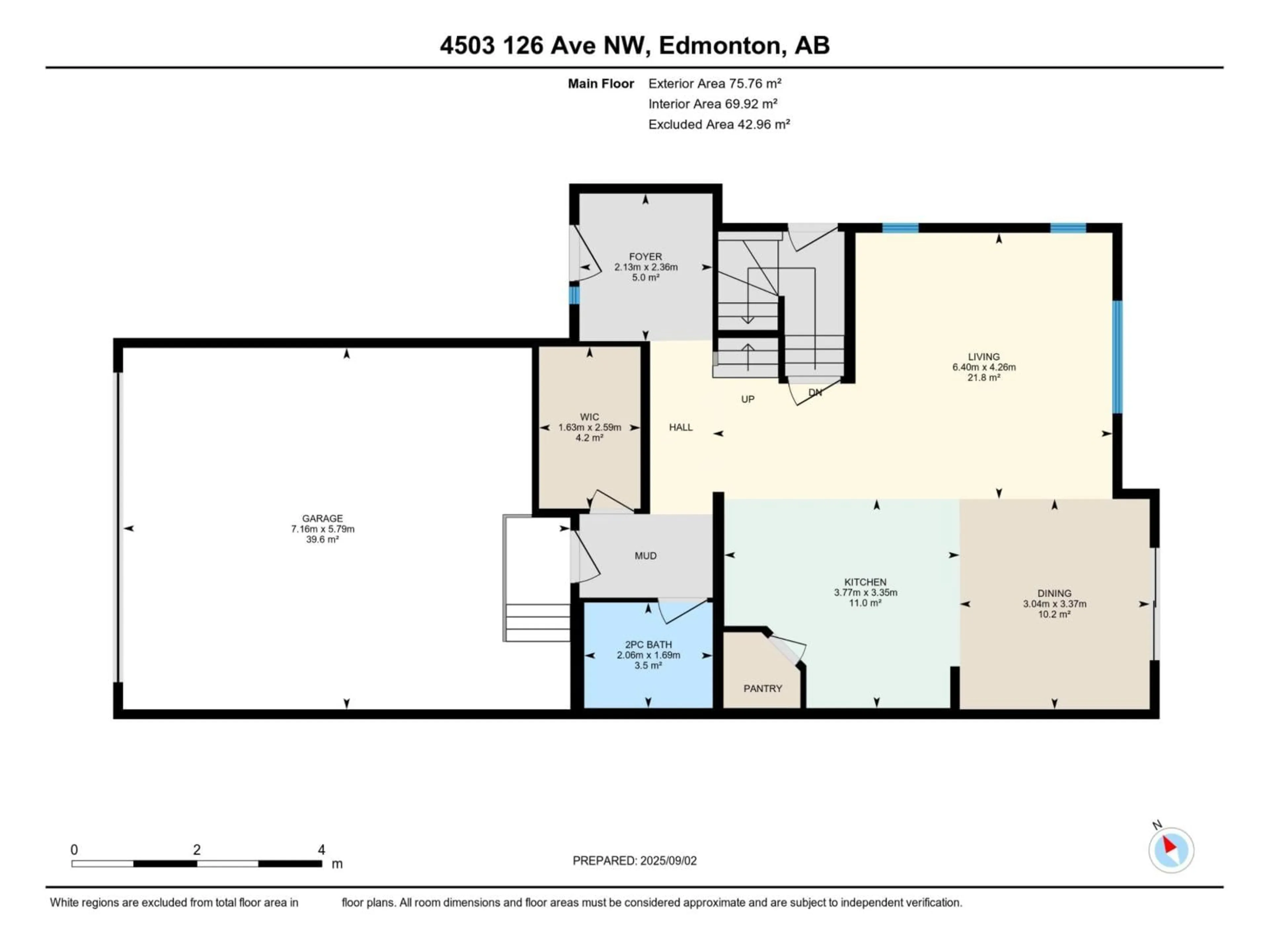 Floor plan for 4503 126 AV, Edmonton Alberta T5A4K9