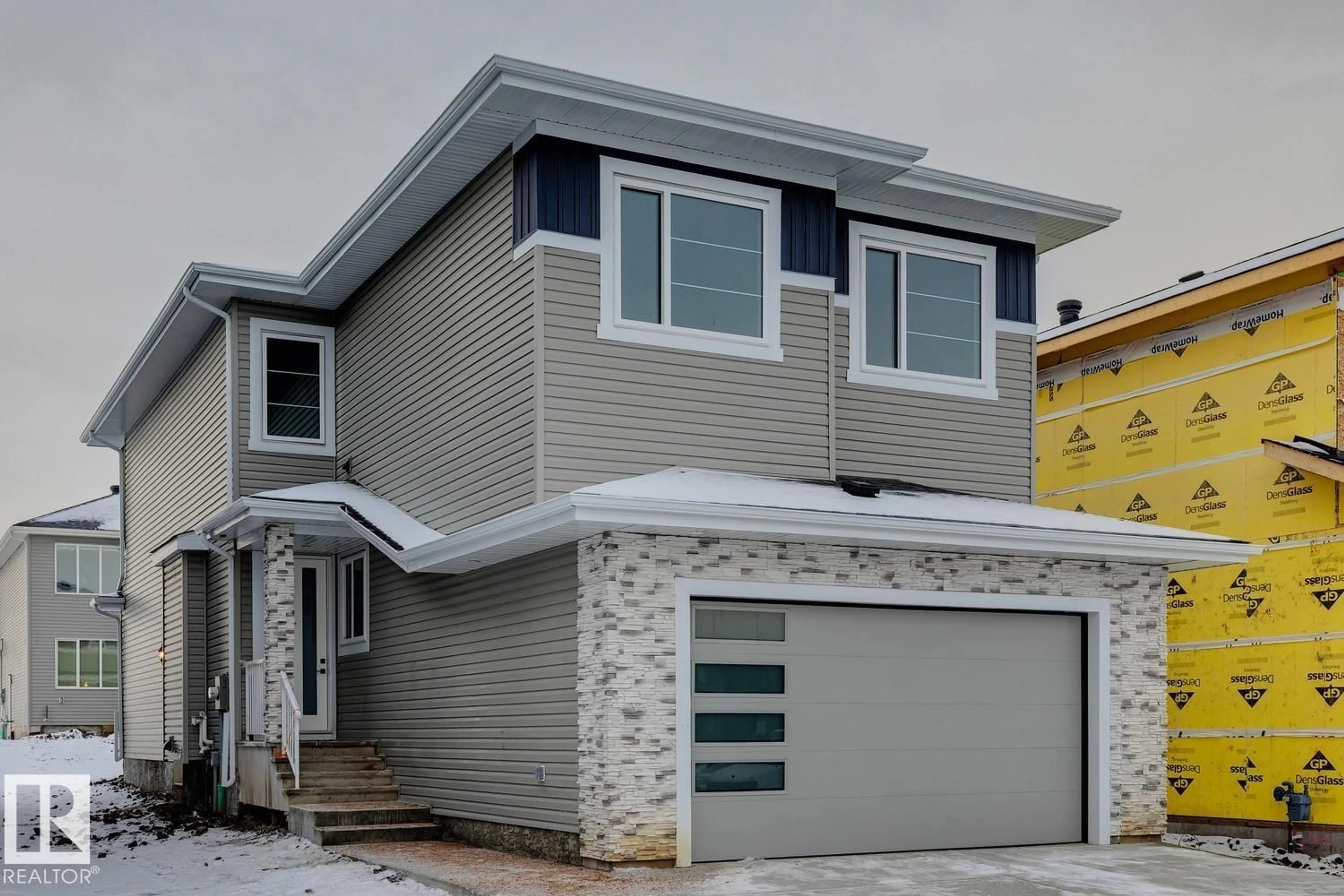 Home with vinyl exterior material, street for NE - 6275 19 ST, Rural Leduc County Alberta T4X3C8