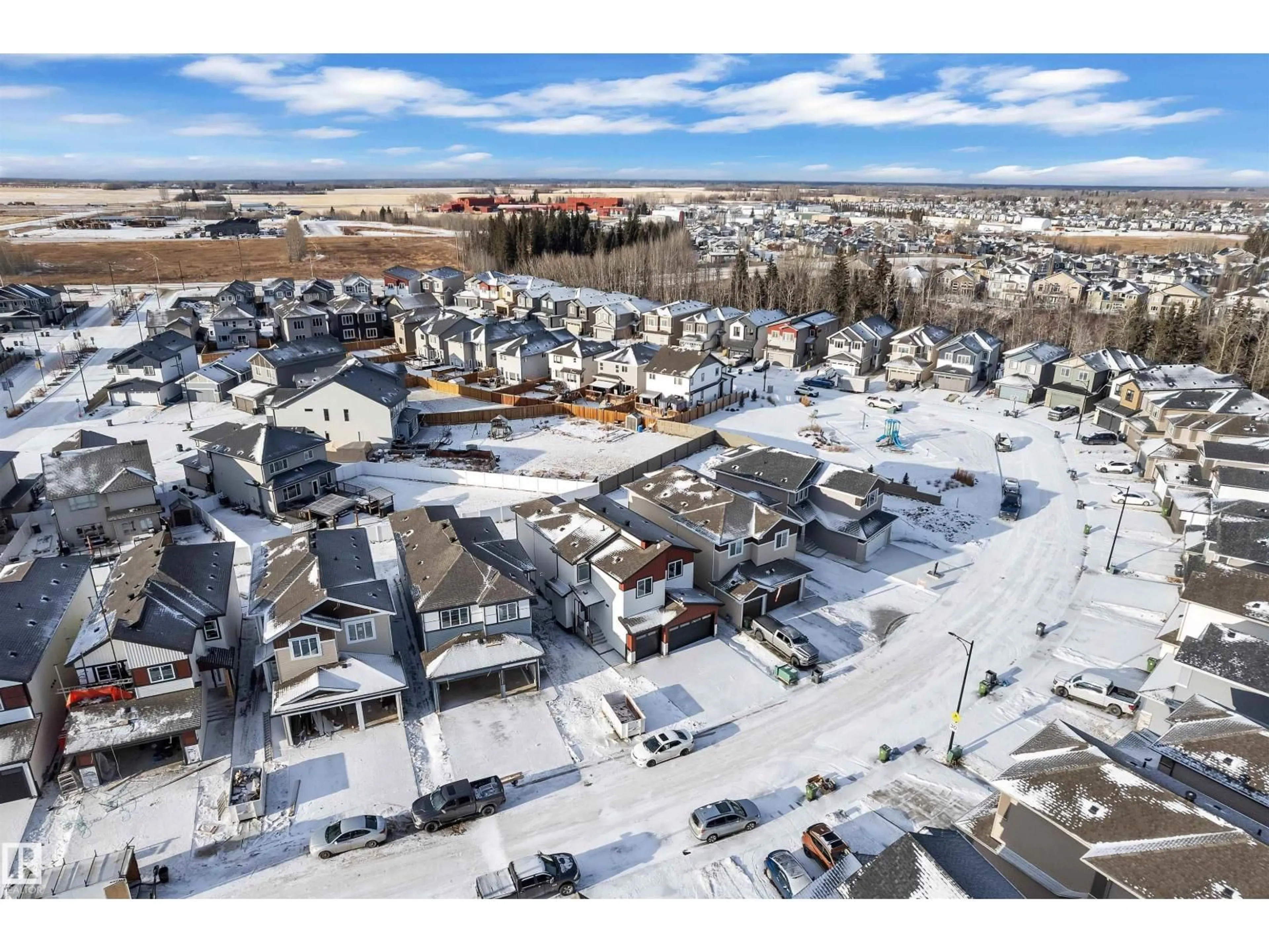 A pic from outside/outdoor area/front of a property/back of a property/a pic from drone, street for 729 ASTORIA WY, Devon Alberta T9G0M7