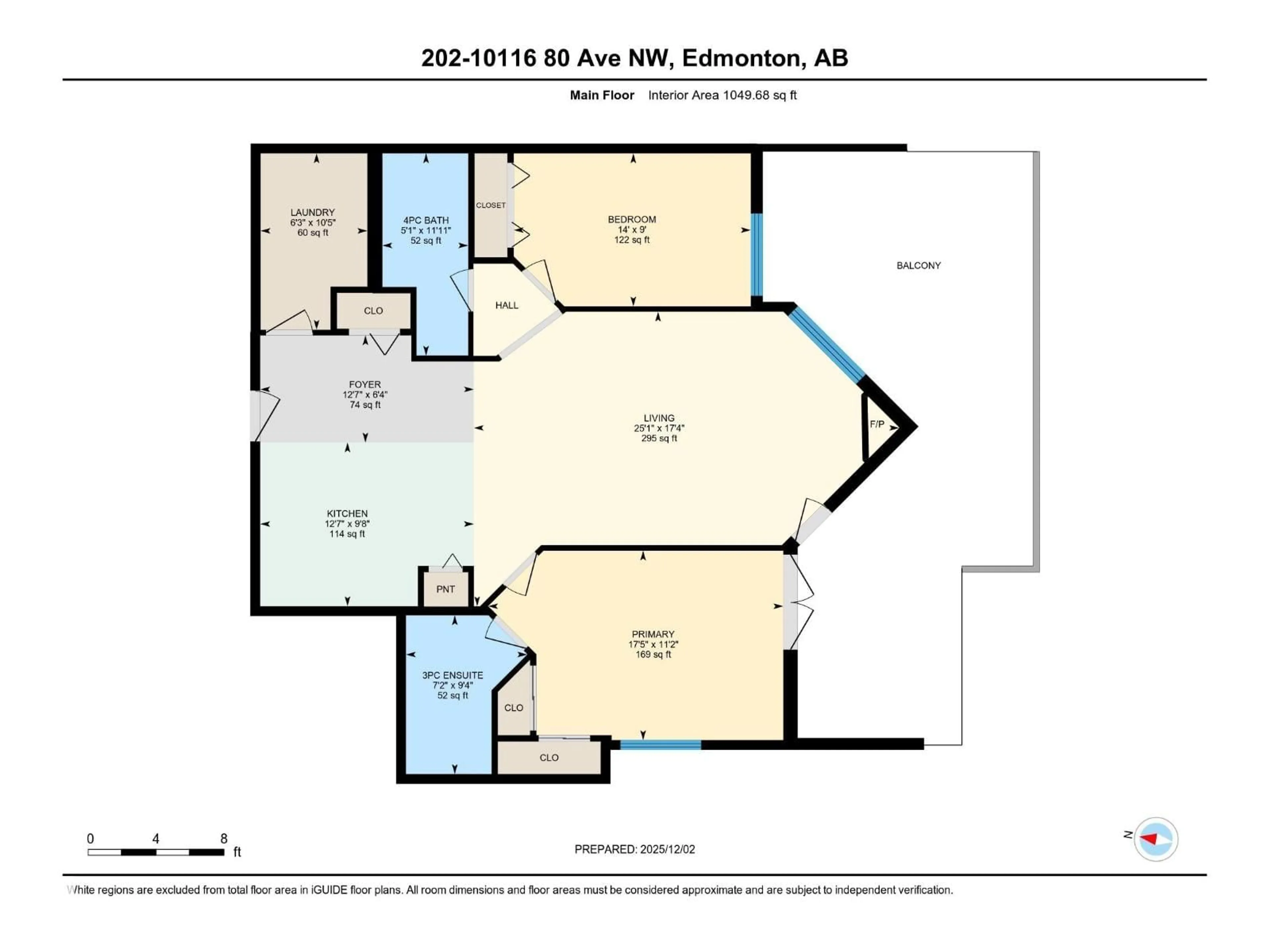 Floor plan for #202 - 10116 80 AV, Edmonton Alberta T6E6V7