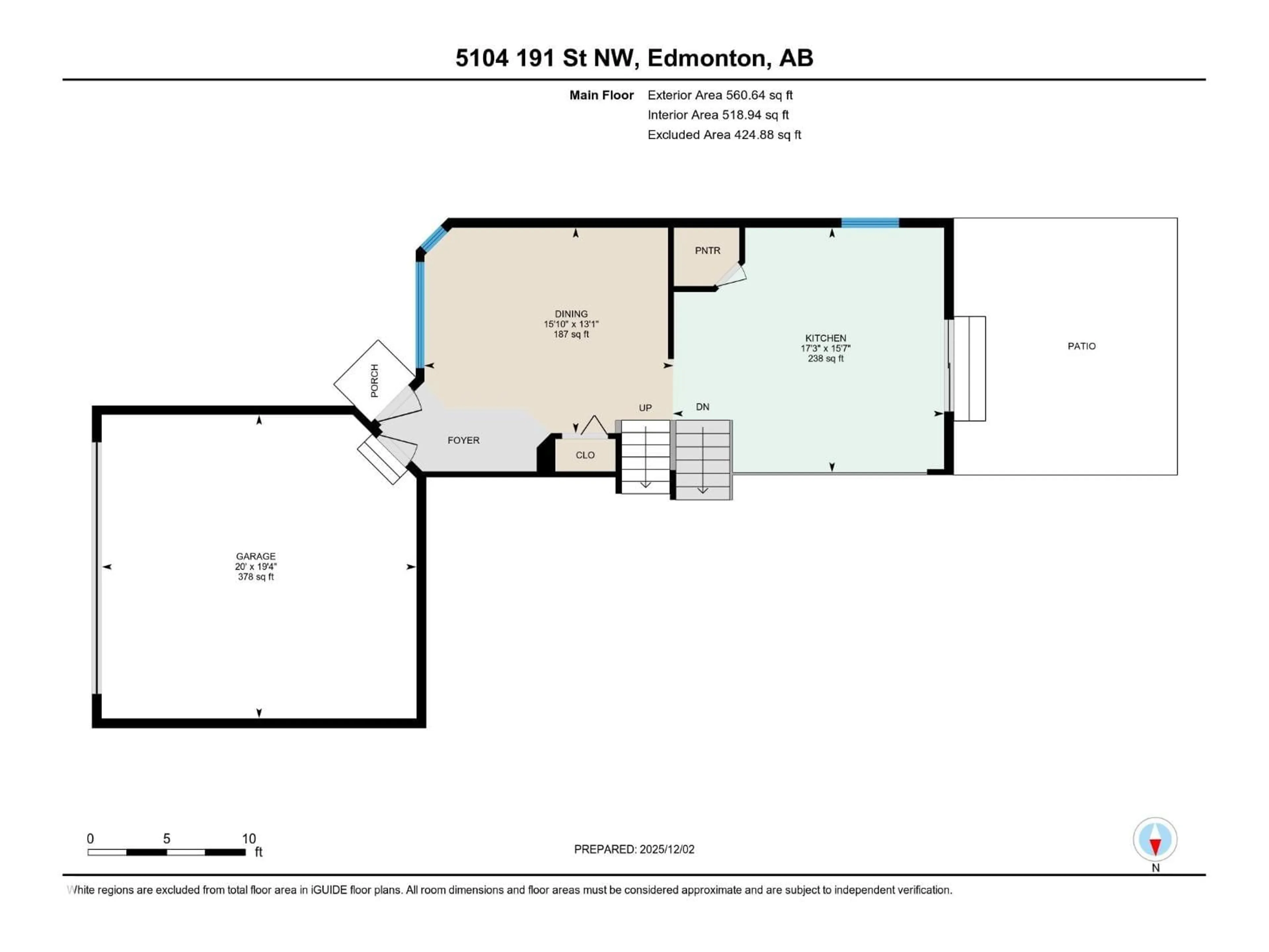 Floor plan for NW - 5104 191 ST, Edmonton Alberta T6M2R6