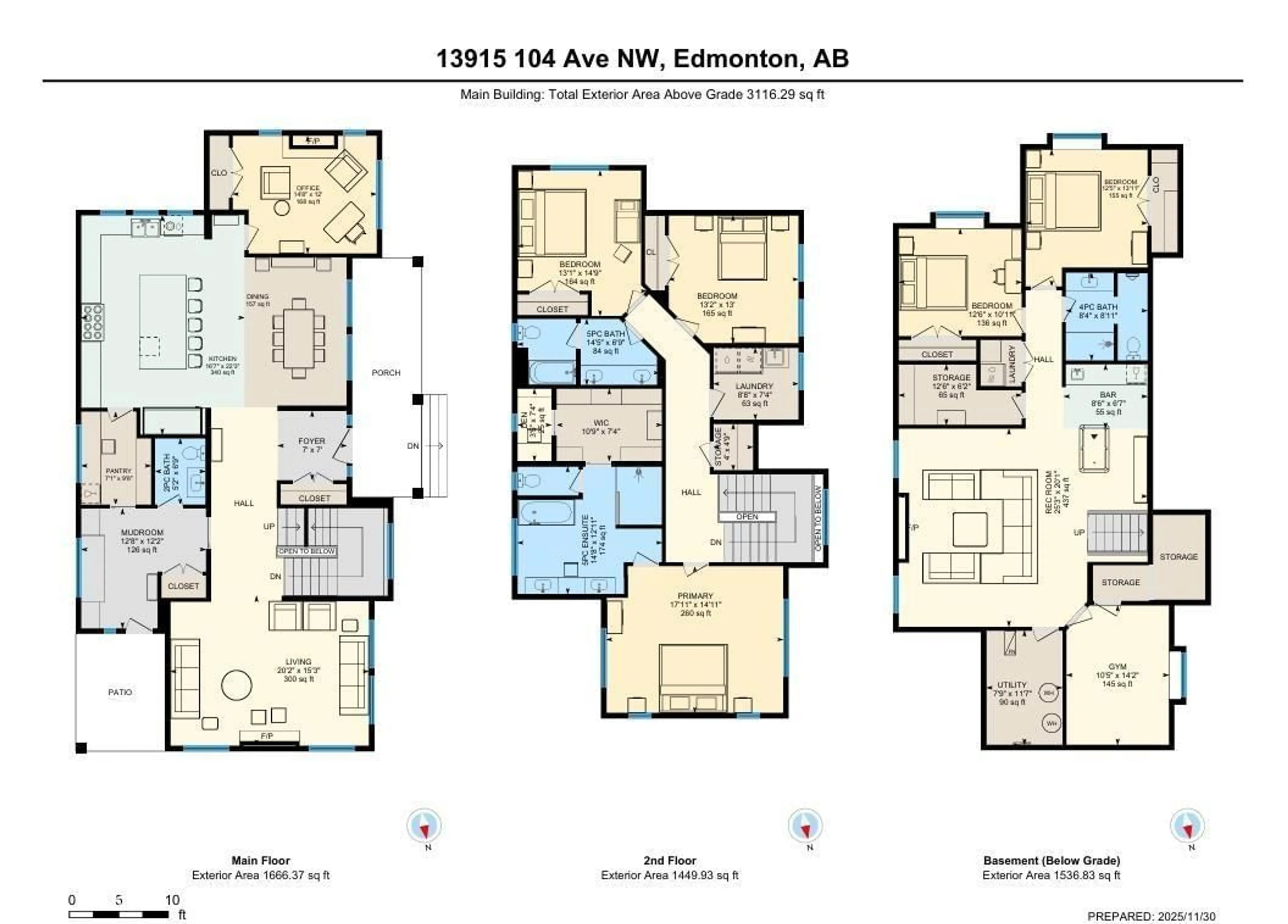Floor plan for 13915 104 AV, Edmonton Alberta T5N0W5