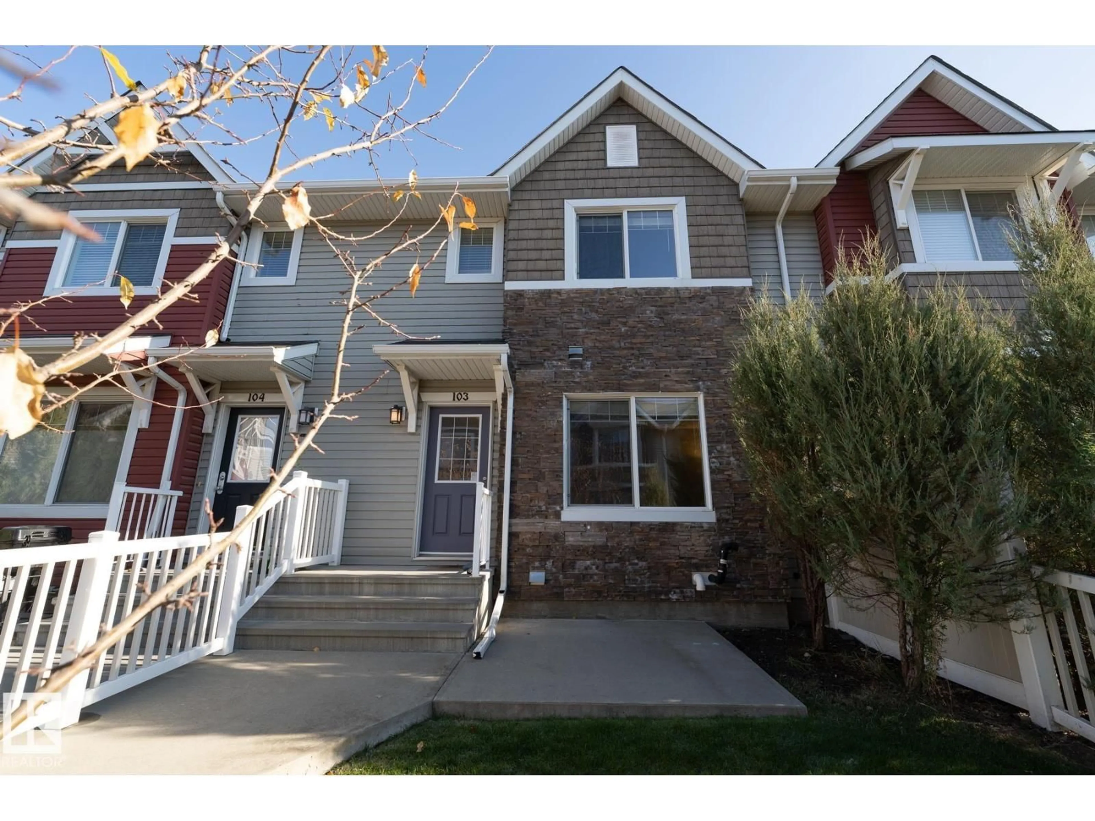 Home with vinyl exterior material, street for #103 - 655 TAMARACK RD, Edmonton Alberta T6T0N4