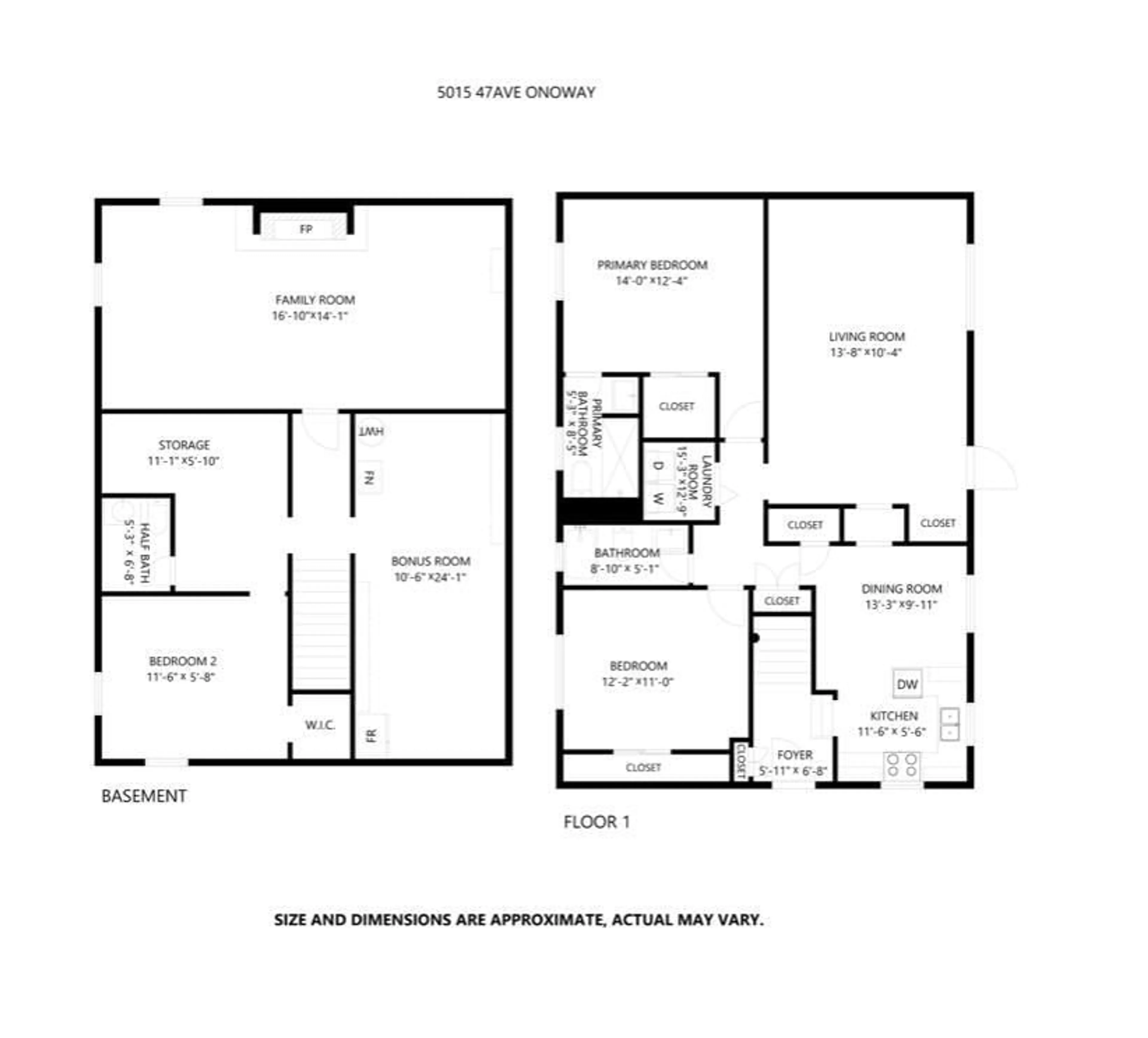 Floor plan for 5015 47 AVE, Onoway Alberta T0E1V0